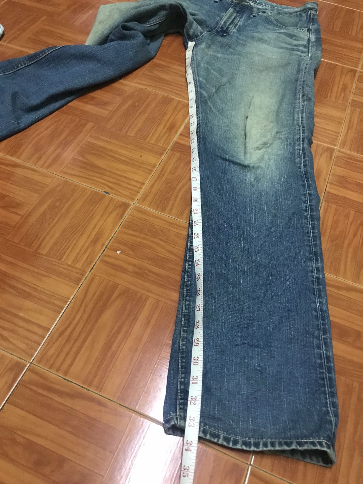Lee Lee Vintage Straight Leg Jeans – Light Wash, Distressed Fade Size US 32 / EU 48 - 12 Thumbnail