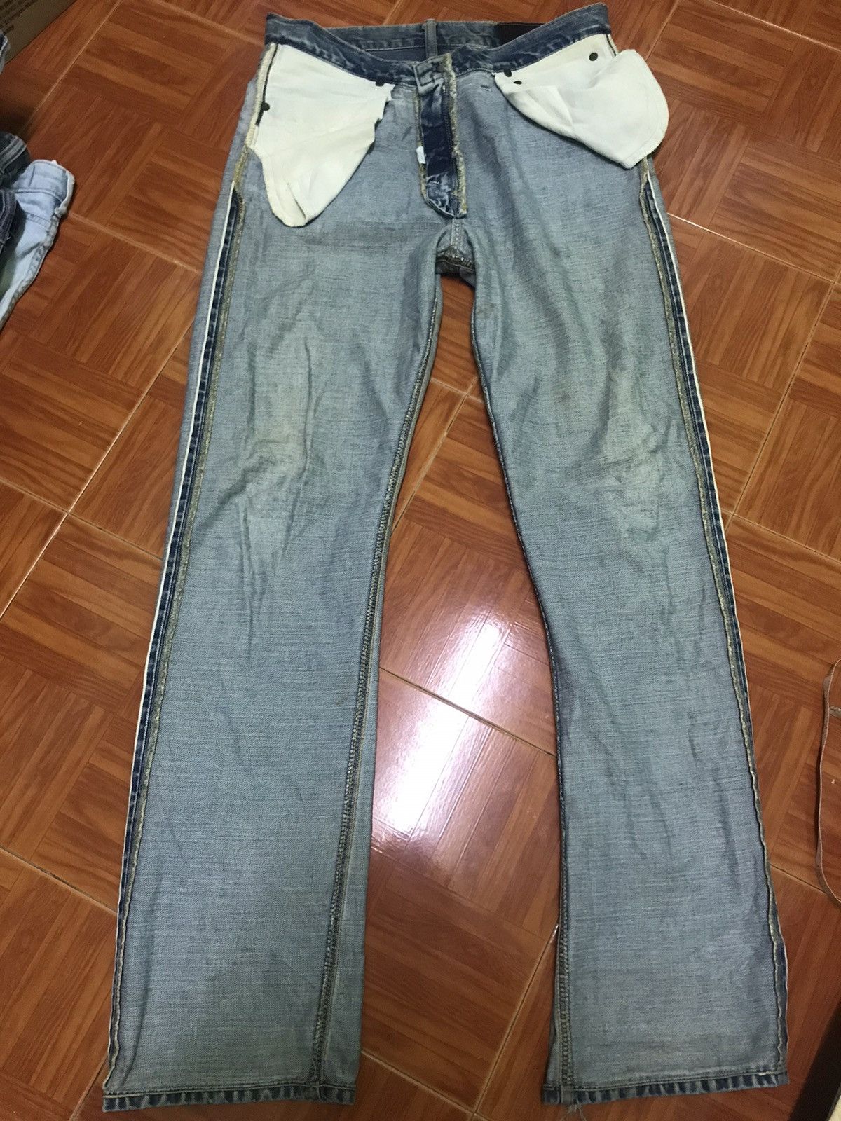 Lee Lee Vintage Straight Leg Jeans – Light Wash, Distressed Fade Size US 32 / EU 48 - 17 Thumbnail