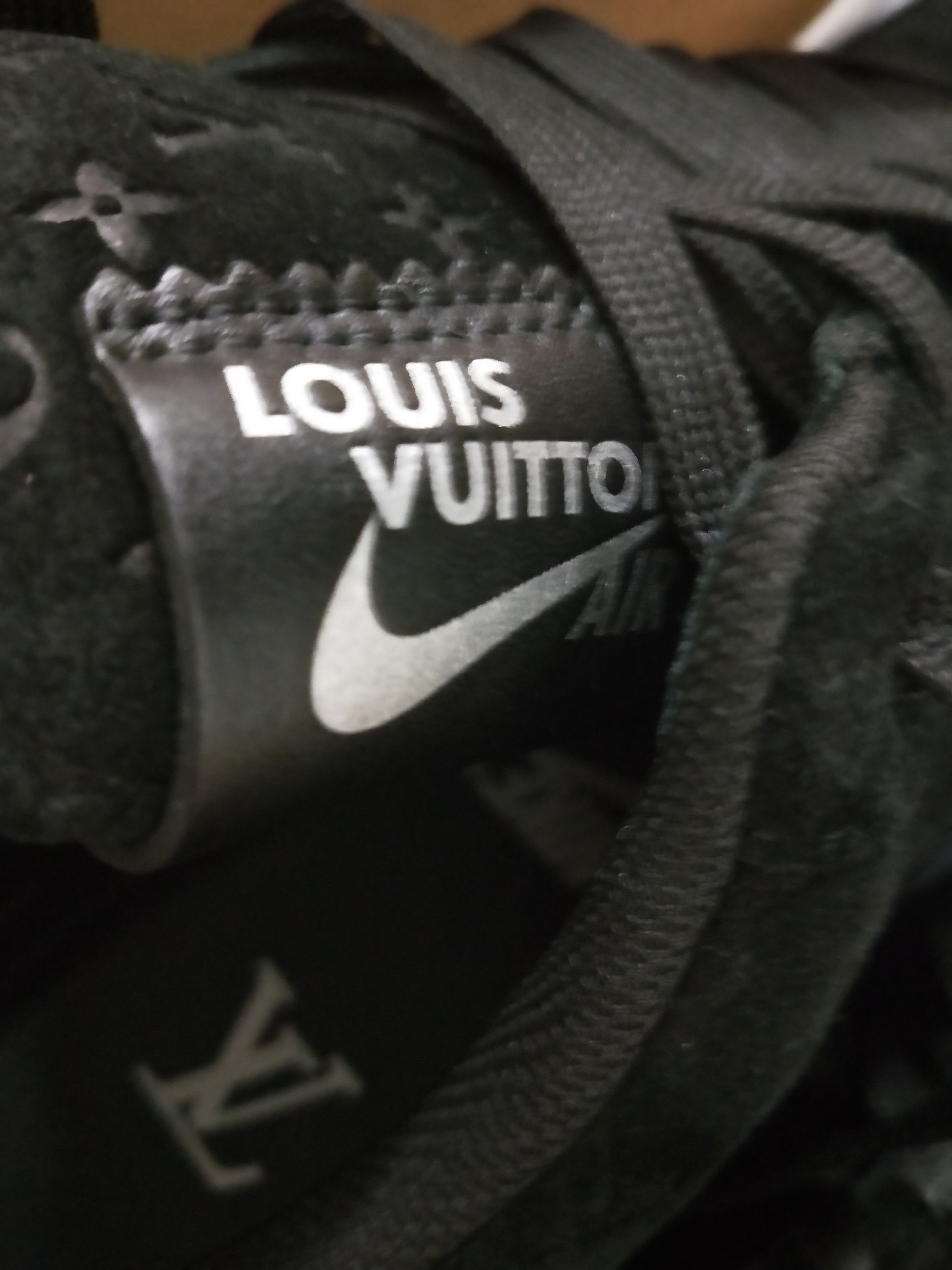 Louis Vuitton Black Suede Air Force 1 Size US 7 / EU 40 - 5 Thumbnail