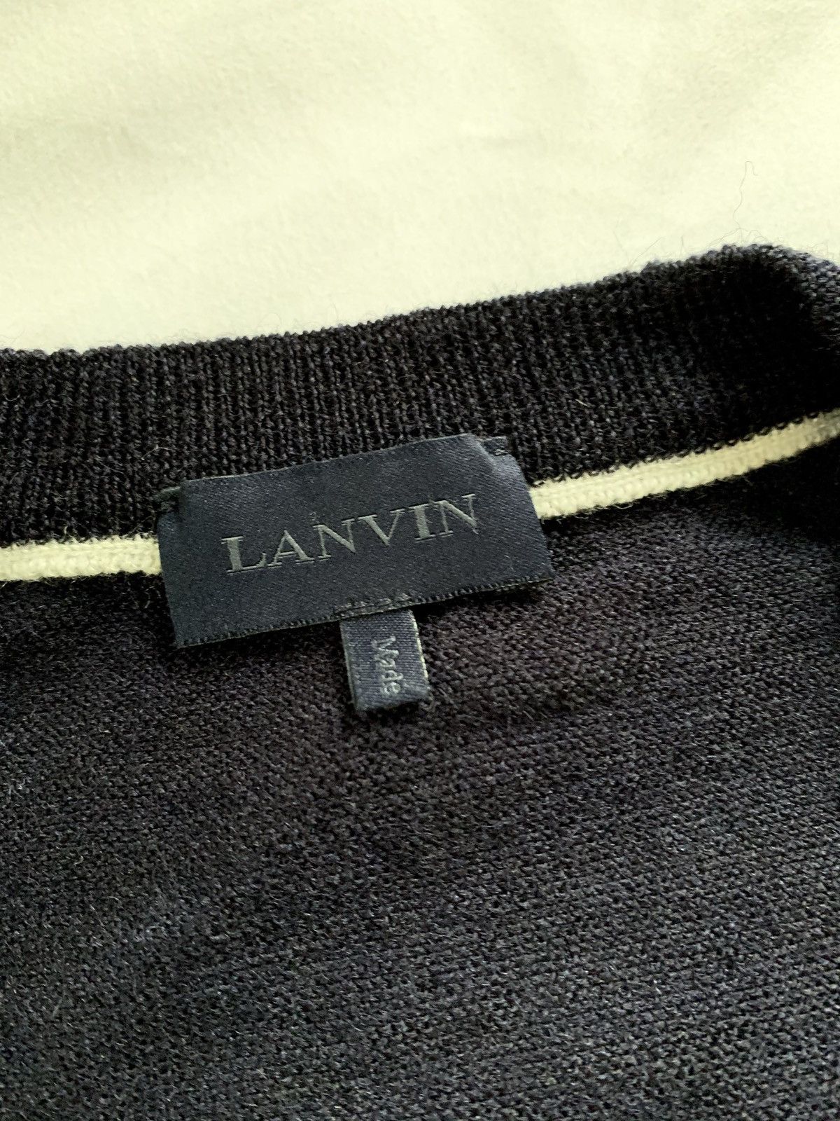 Lanvin Lanvin Distressed logo patch sweater Size US XL / EU 56 / 4 - 8 Thumbnail