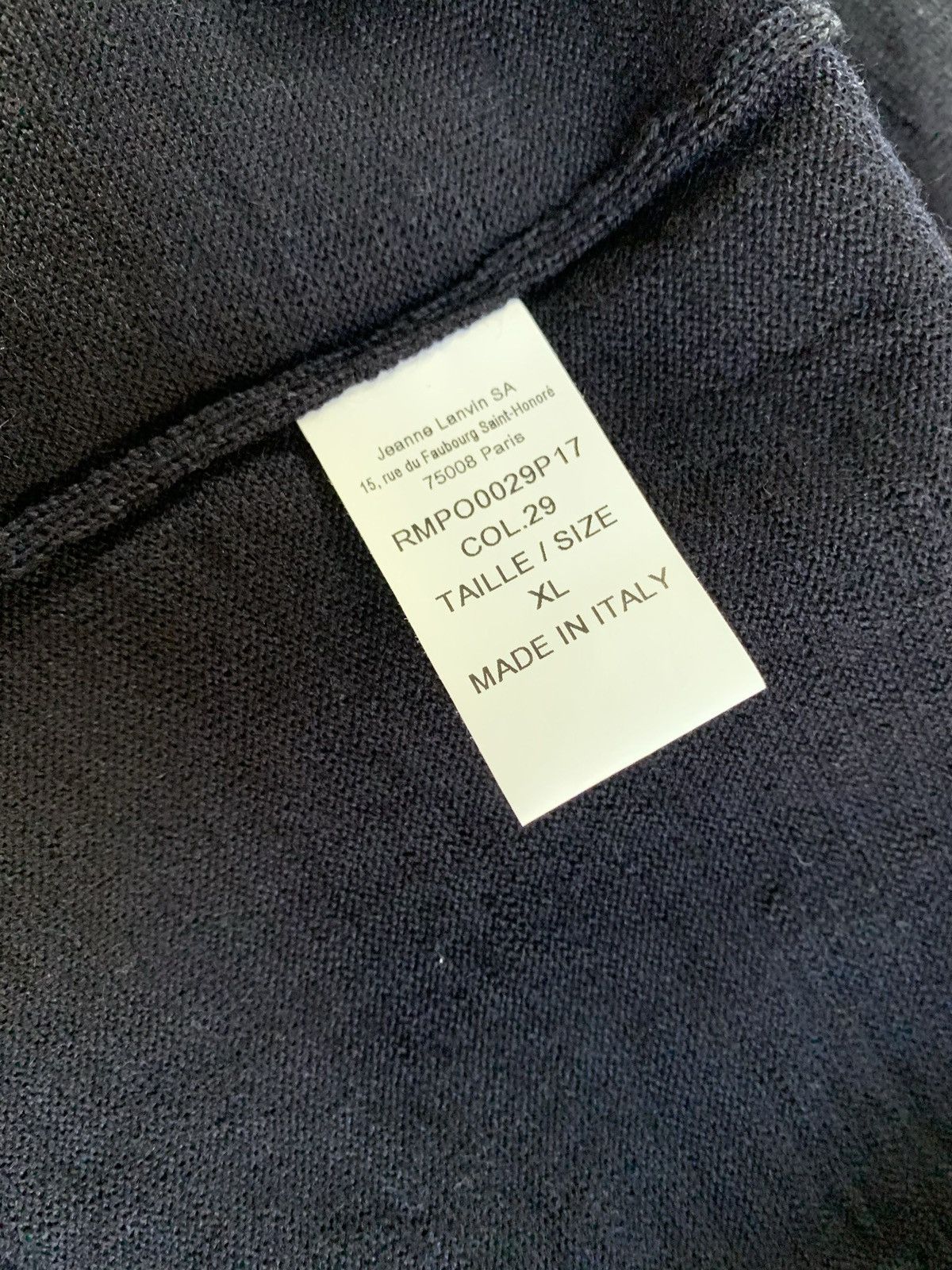 Lanvin Lanvin Distressed logo patch sweater Size US XL / EU 56 / 4 - 10 Thumbnail
