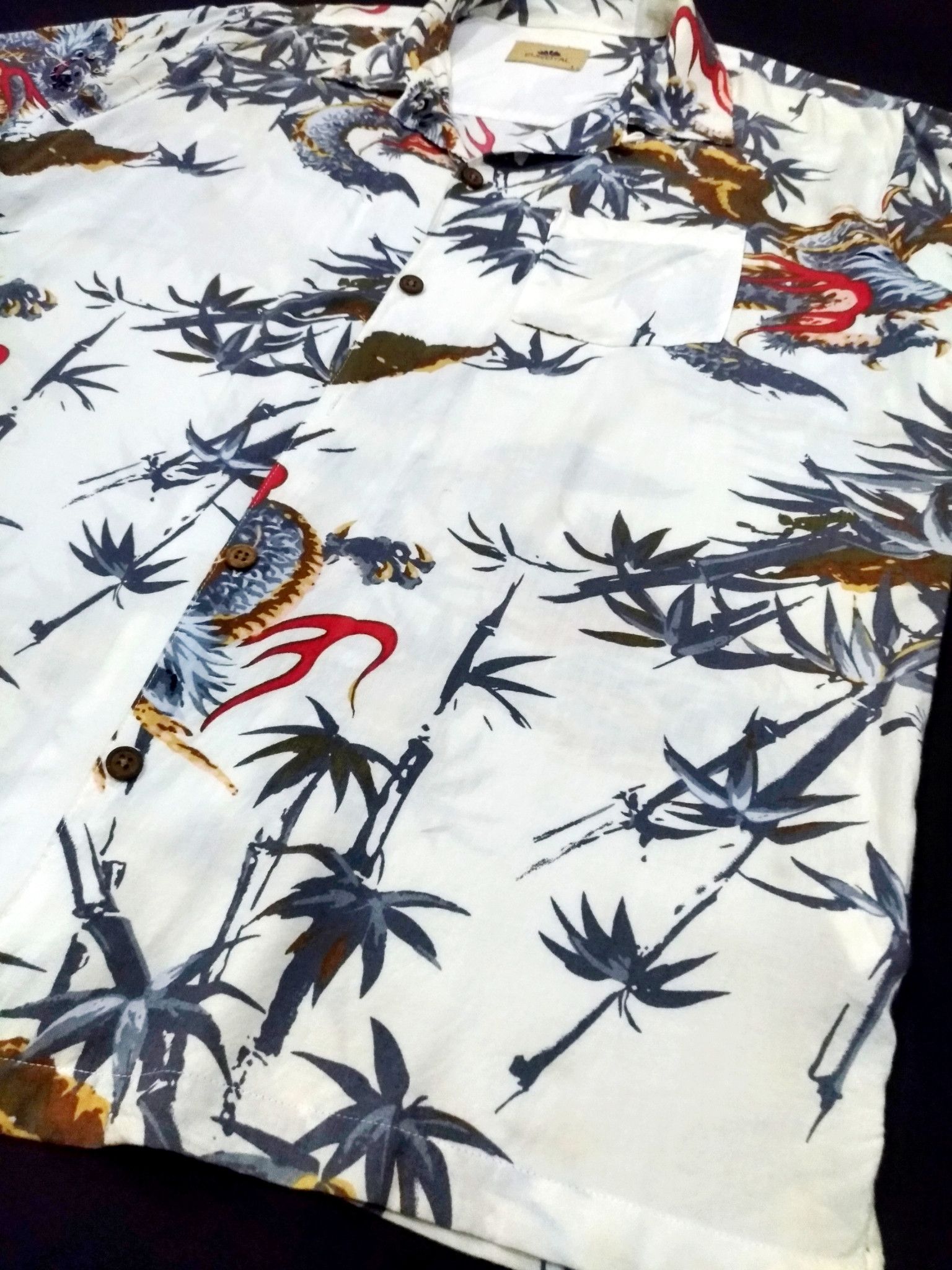 Japanese Brand RARE! VTG EUROYAL RAYON JAPANESE TRADITIONAL MOTIF "RYU" Size US M / EU 48-50 / 2 - 7 Thumbnail