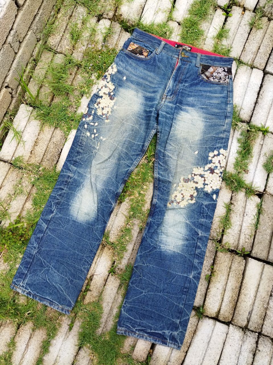 Karakuri Tamashii Vintage Bukkirabou Japan Sukajan Distressed Jeans Size US 32 / EU 48 - 2 Thumbnail