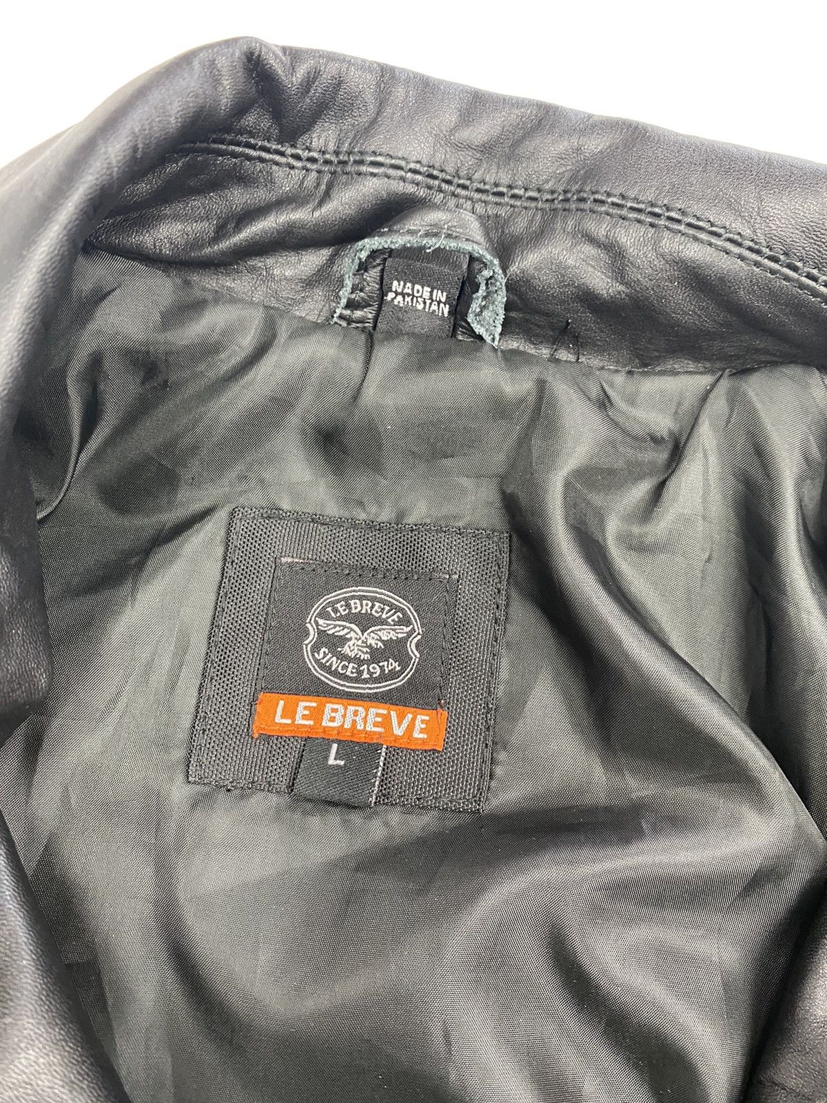 Japanese Brand × Vintage Vintage Black Leather Biker Motorcycle Black Jacket Size US L / EU 52-54 / 3 - 6 Thumbnail