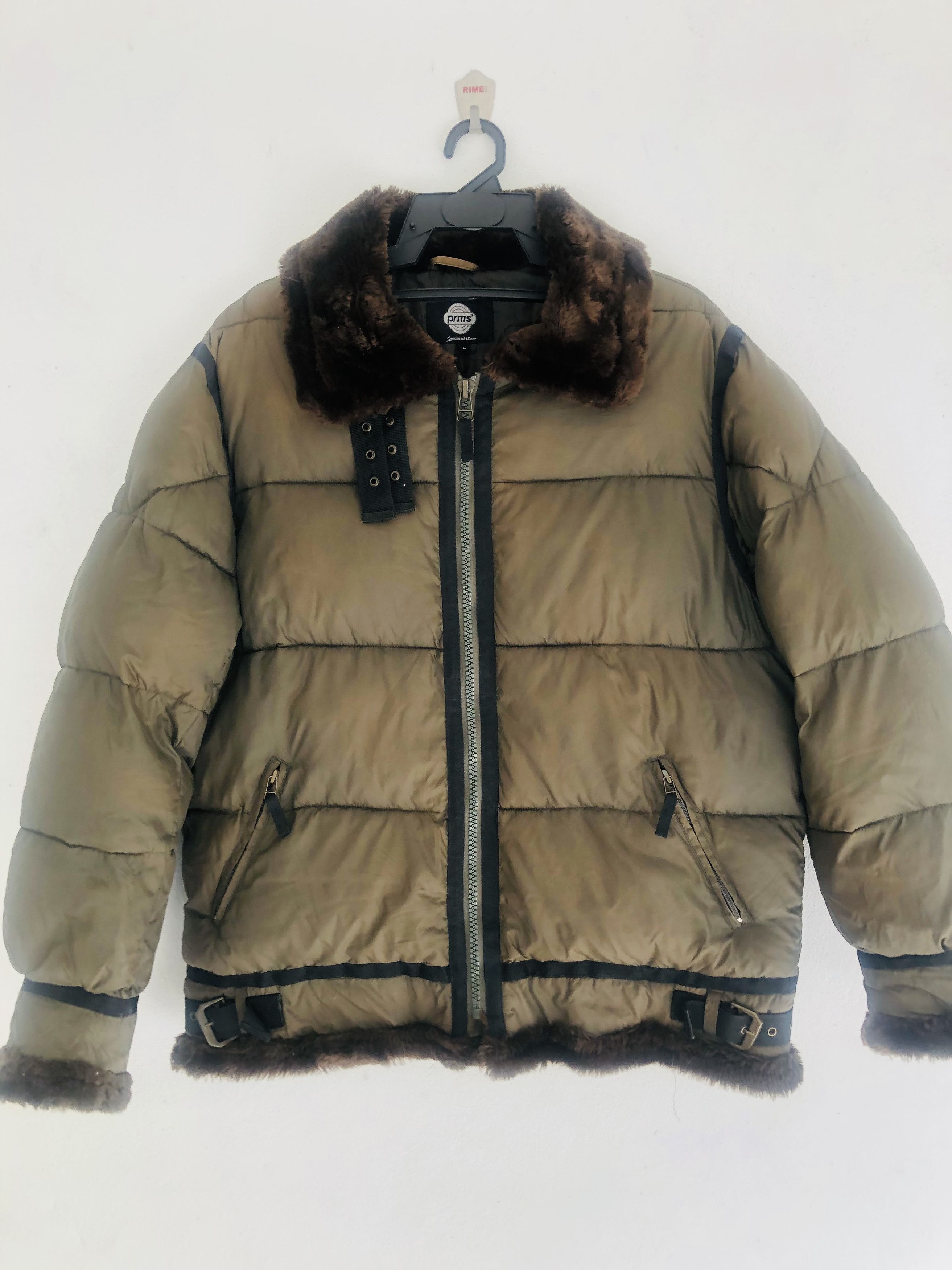 image of Vintage Prms Streetwear Designed Fashion Style Jacket in Coco Brown, Men's (Size Large)