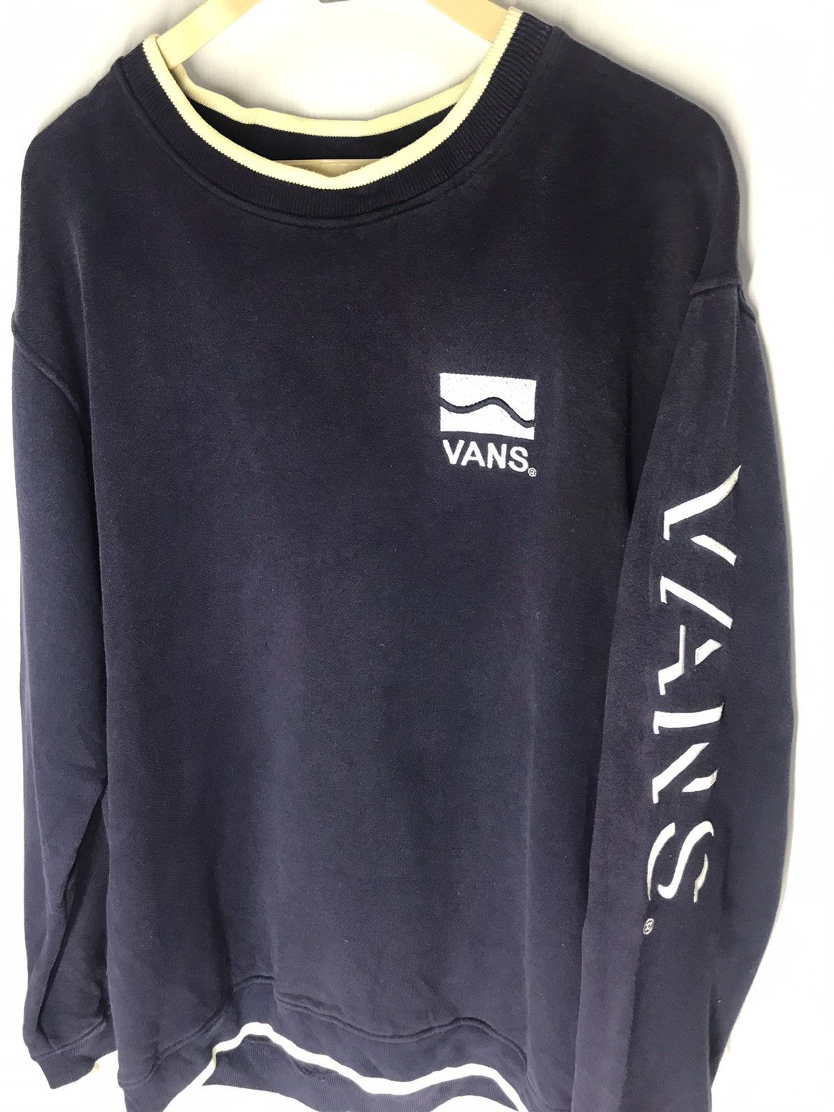 Vans Vans spellout in sleeve crewneck sweatshirt Size US L / EU 52-54 / 3 - 3 Thumbnail