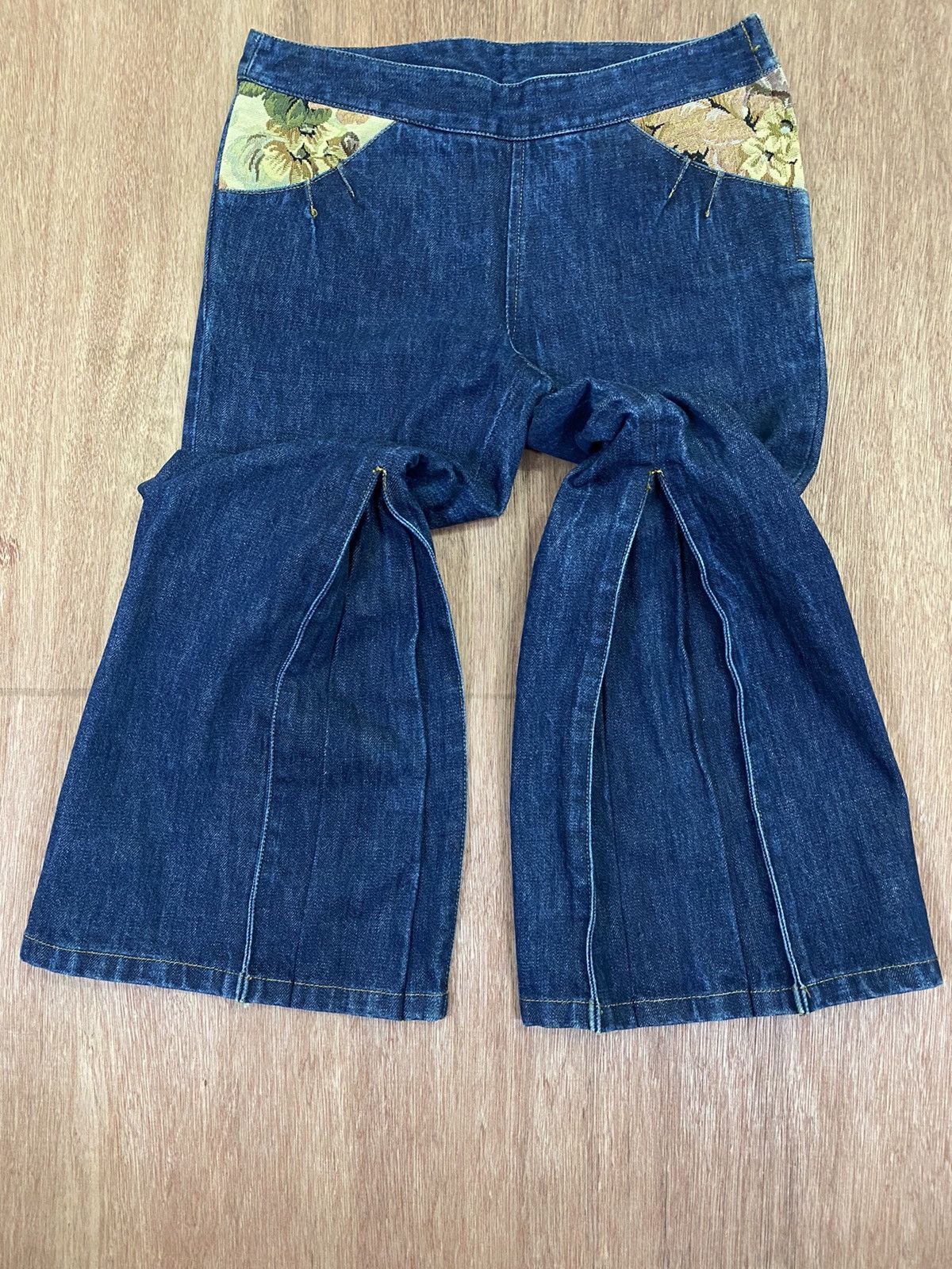 Japanese Brand Socum + Union Space Rare Wide Leg Capri Denim Size 27" / US 4 / IT 40 - 9 Thumbnail