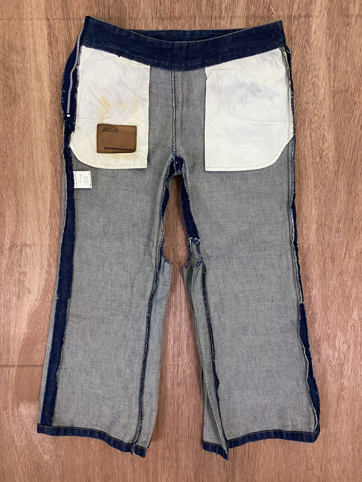 Japanese Brand Socum + Union Space Rare Wide Leg Capri Denim Size 27" / US 4 / IT 40 - 10 Thumbnail