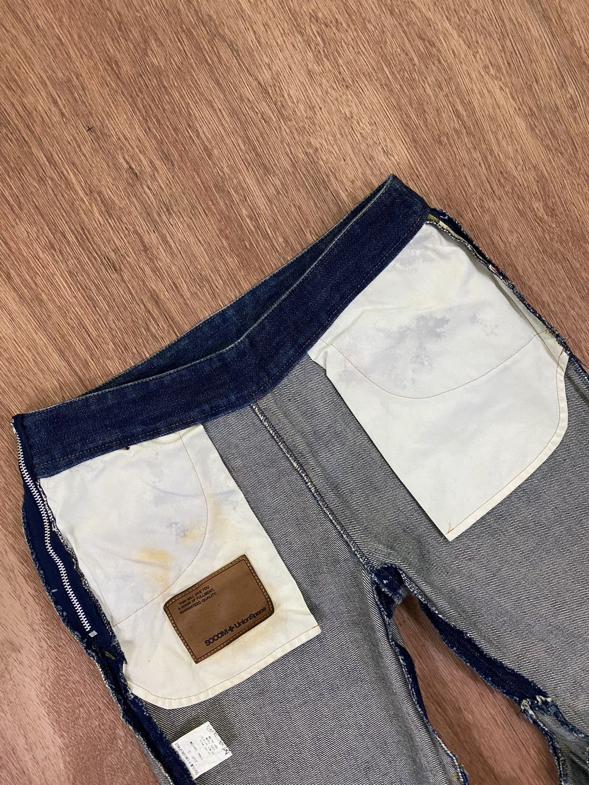 Japanese Brand Socum + Union Space Rare Wide Leg Capri Denim Size 27" / US 4 / IT 40 - 16 Thumbnail