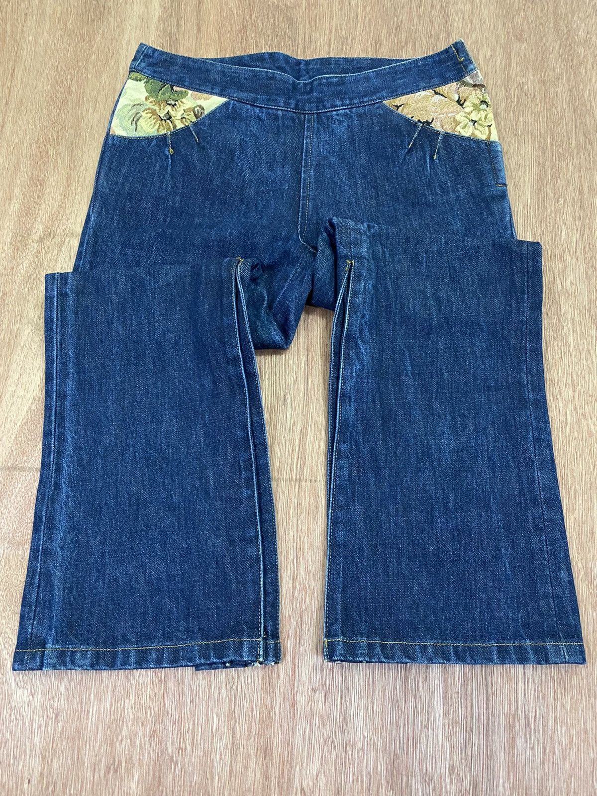 Japanese Brand Socum + Union Space Rare Wide Leg Capri Denim Size 27" / US 4 / IT 40 - 7 Thumbnail