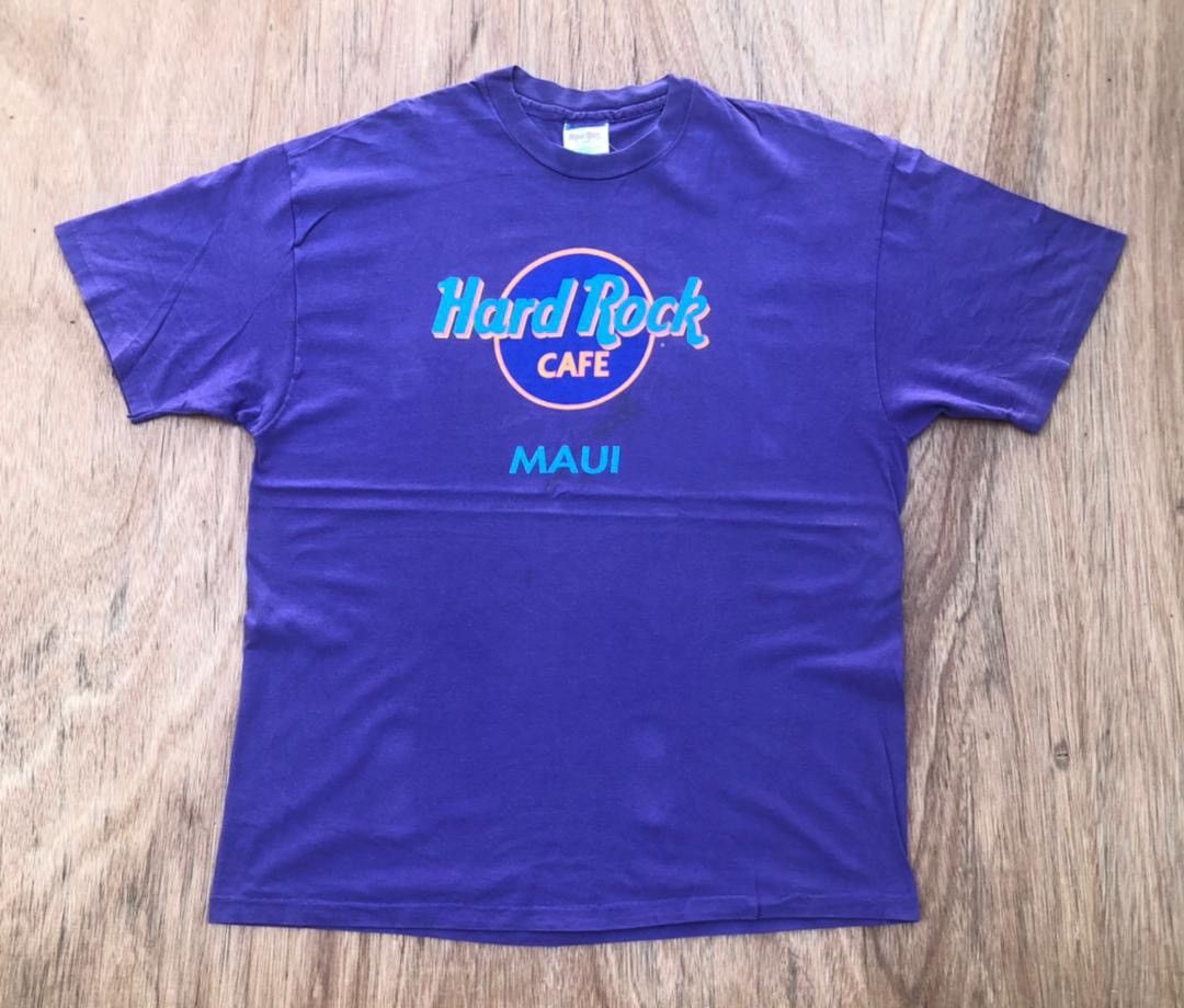 image of Vintage Tee Hard Rock Cafe C1 in Blue Purple, Men's (Size XL)