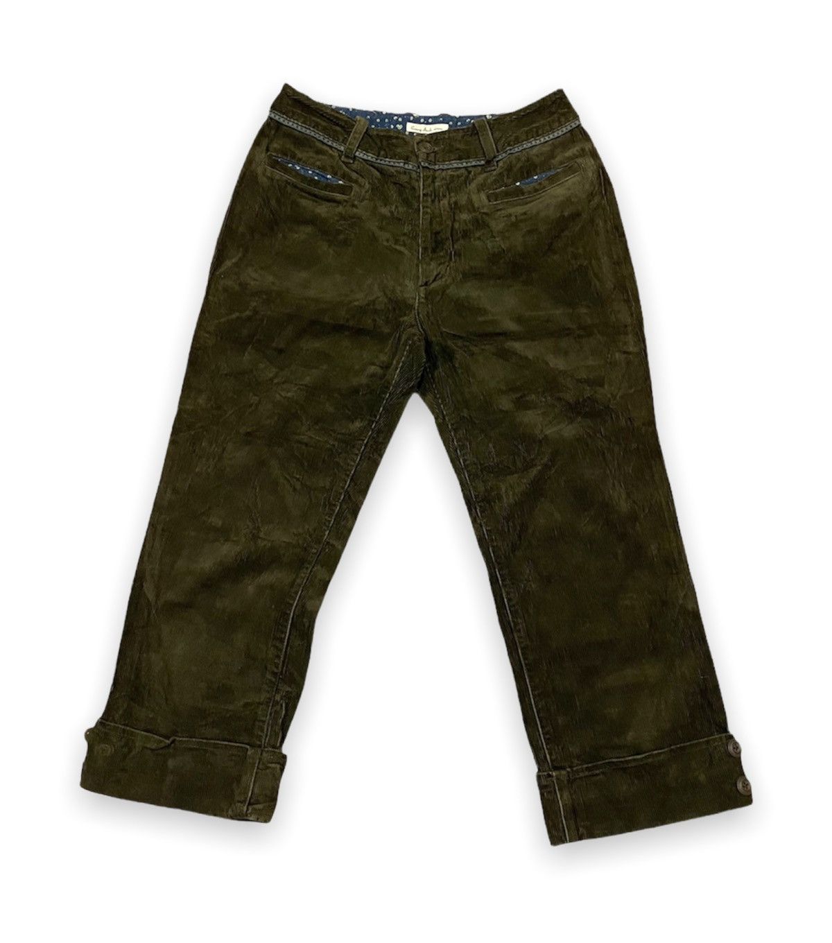 Japanese Brand Sunny Clouds Corduroy Capri Pant Size US 28 / EU 44 - 1 Thumbnail