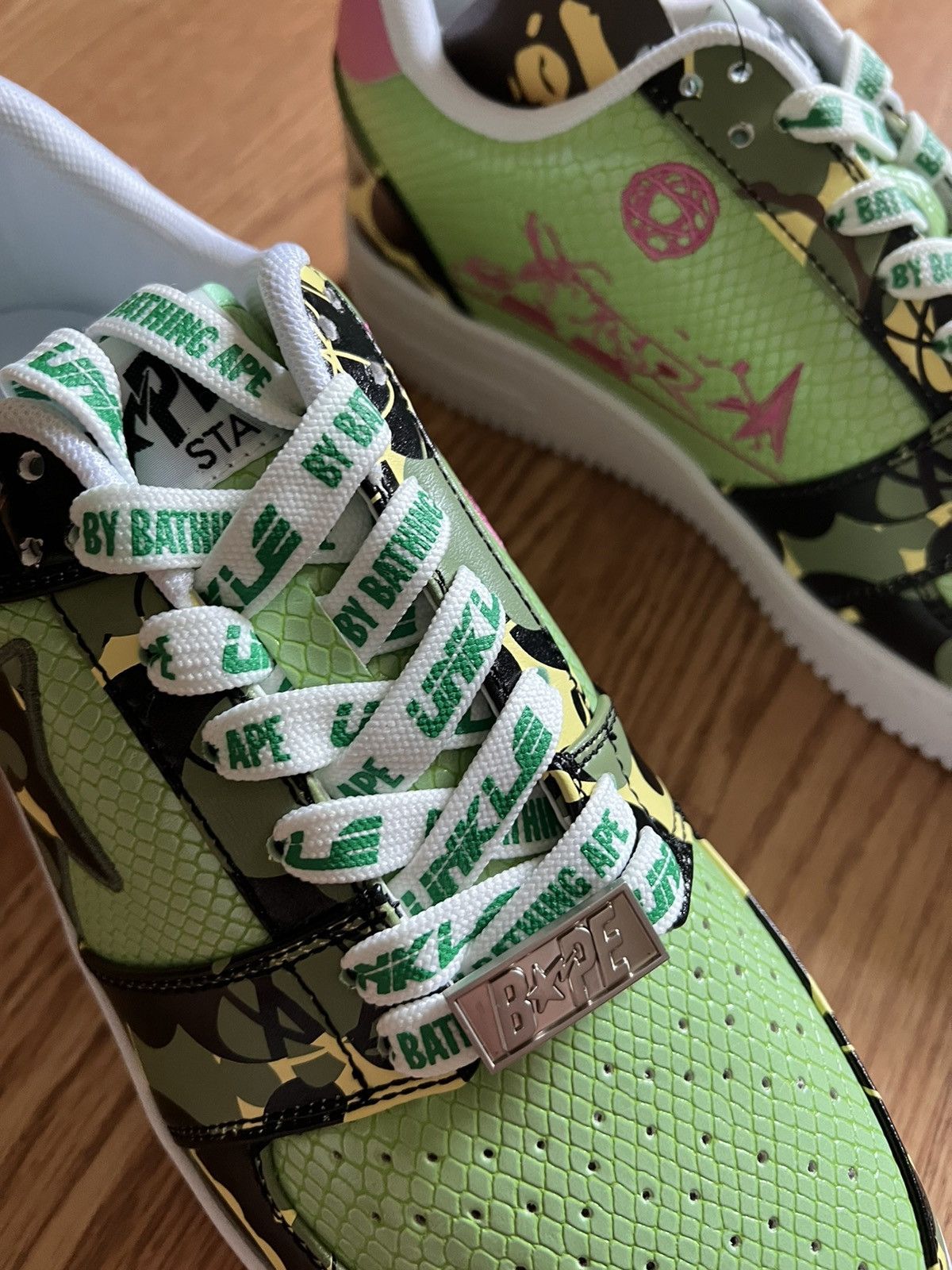 Bape A Bathing Ape Bapesta Low x Unkle x Mo’ Wax Size US 9 / EU 42 - 7 Thumbnail
