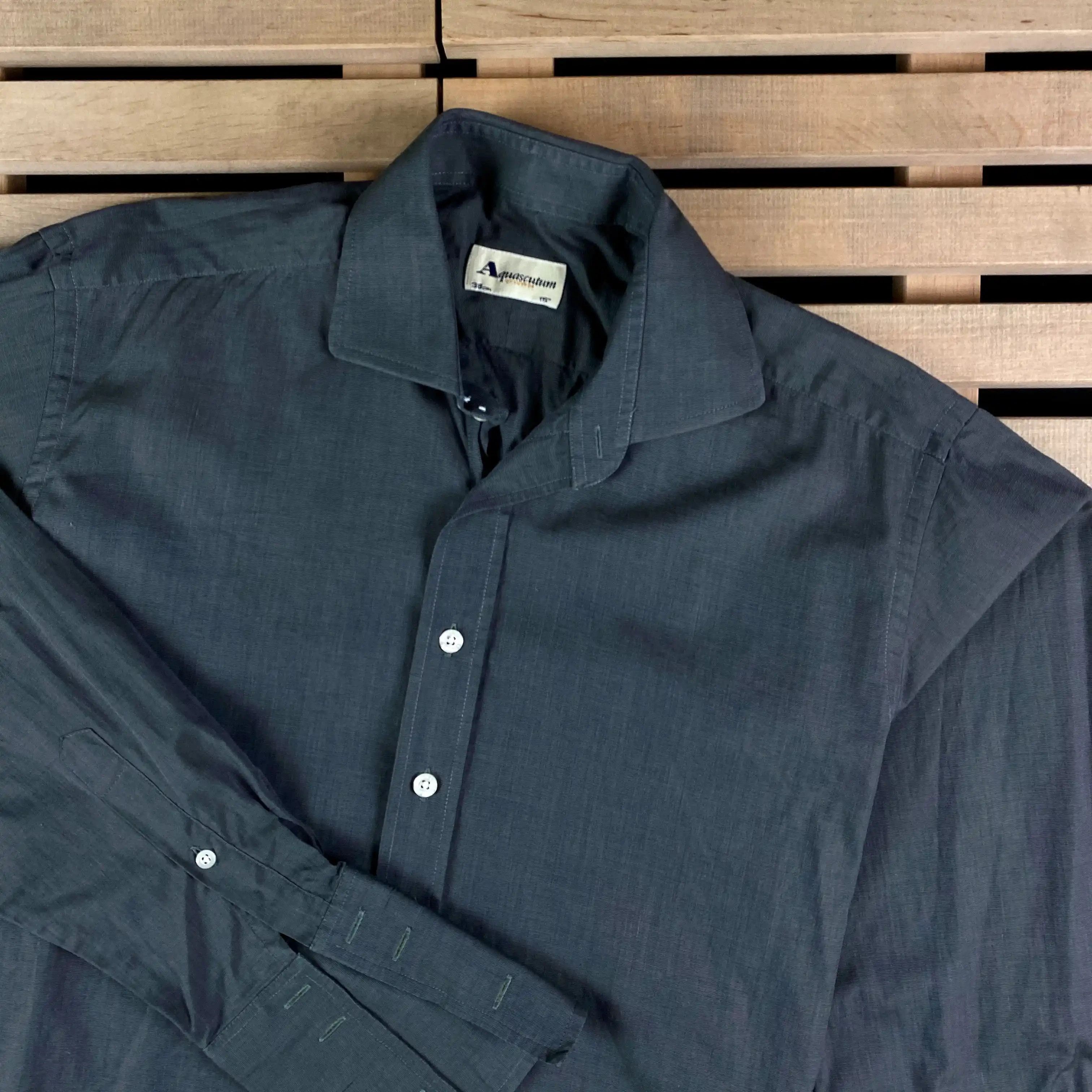 Aquascutum Mens Shirt Long Sleeve Aquascutum Vintage Size 38 / 15 Size US L / EU 52-54 / 3 - 2 Thumbnail
