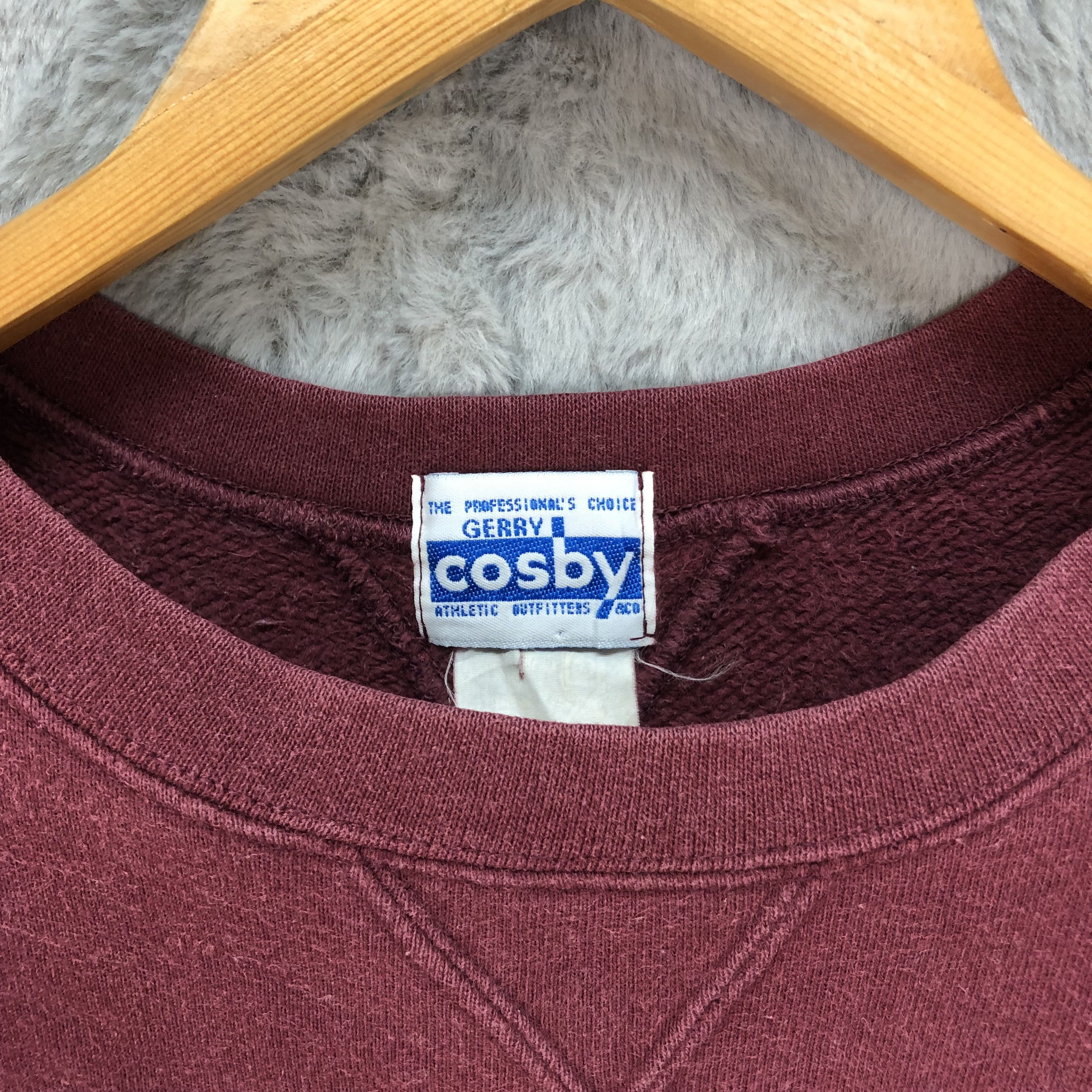 Vintage Vintage Gerry Cosby Big Logo Maroon Sweatshirts #4554-158 Size M / US 6-8 / IT 42-44 - 7 Thumbnail