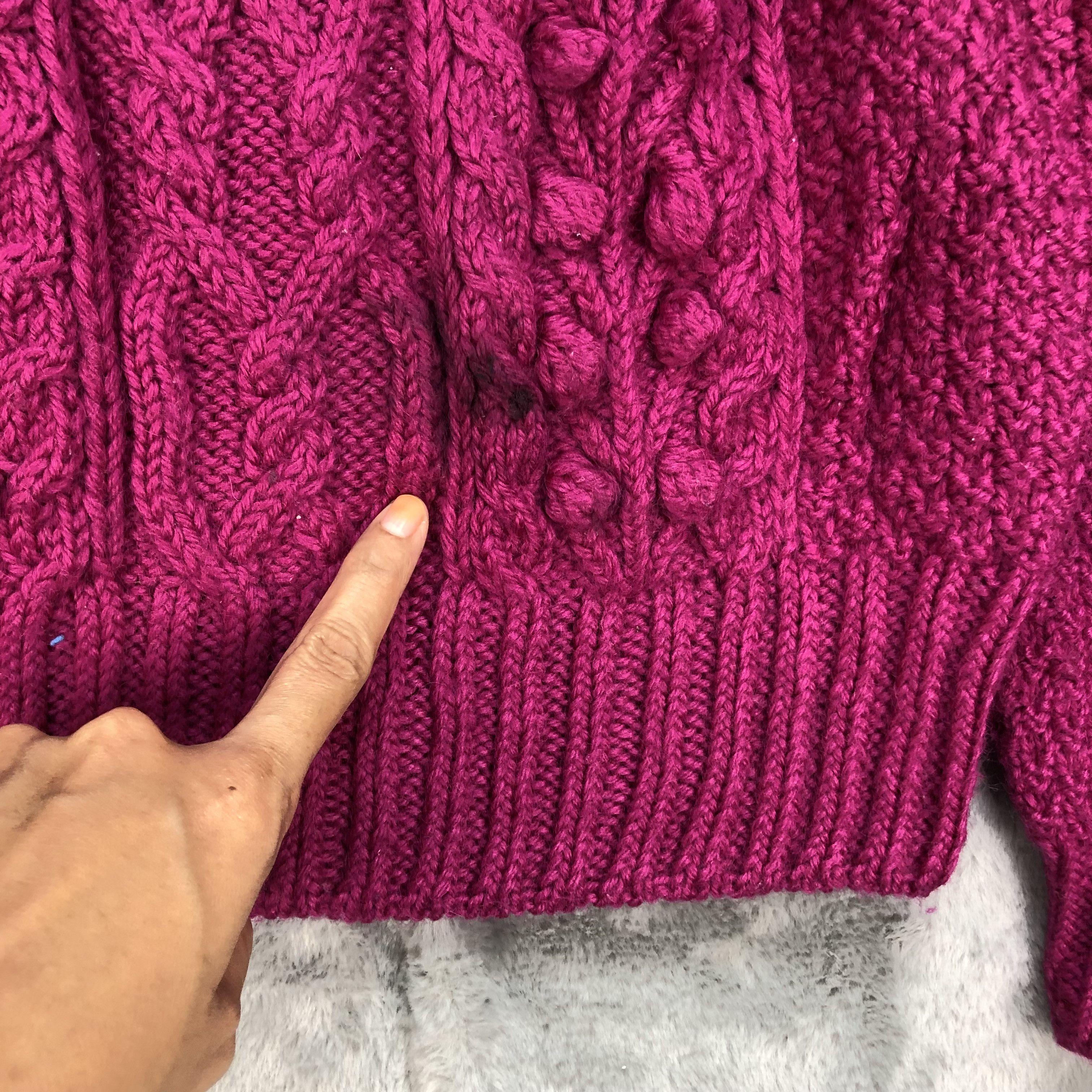 Japanese Brand Nice Abstract Design Pink Knitwear Sweater #4540-158 Size S / US 4 / IT 40 - 7 Thumbnail
