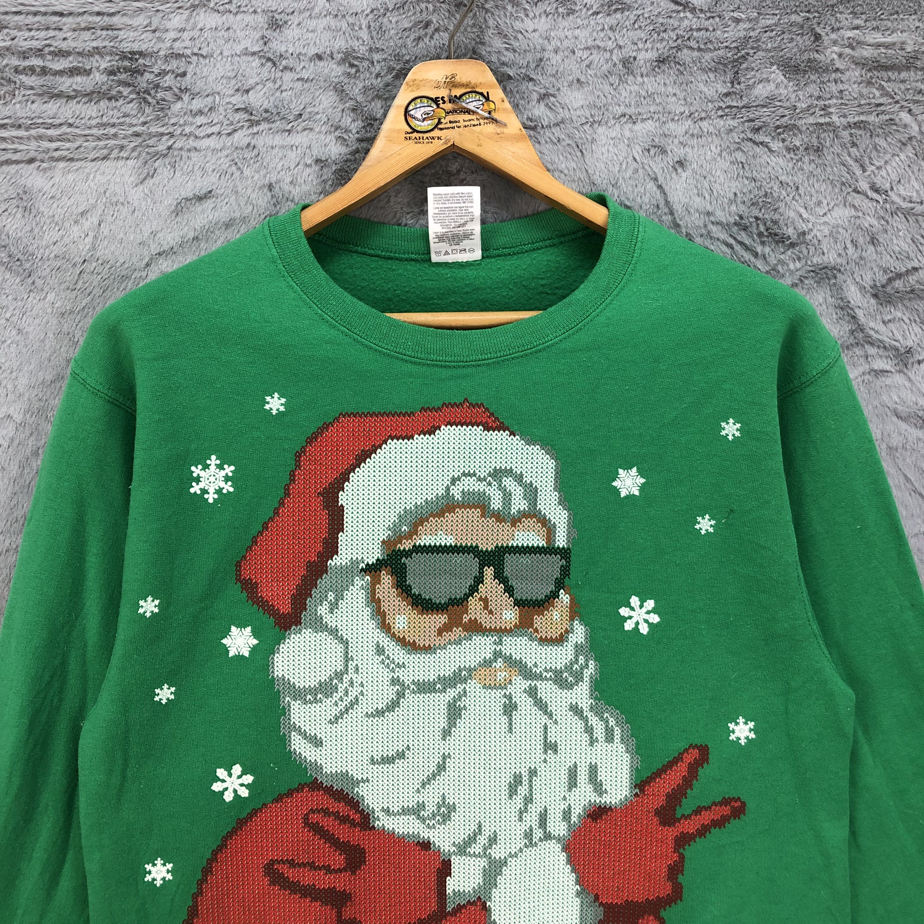 Jerzees Happy Holla Days Santa Graphic Printed Sweatshirts #4578-159 Size US S / EU 44-46 / 1 - 2 Thumbnail