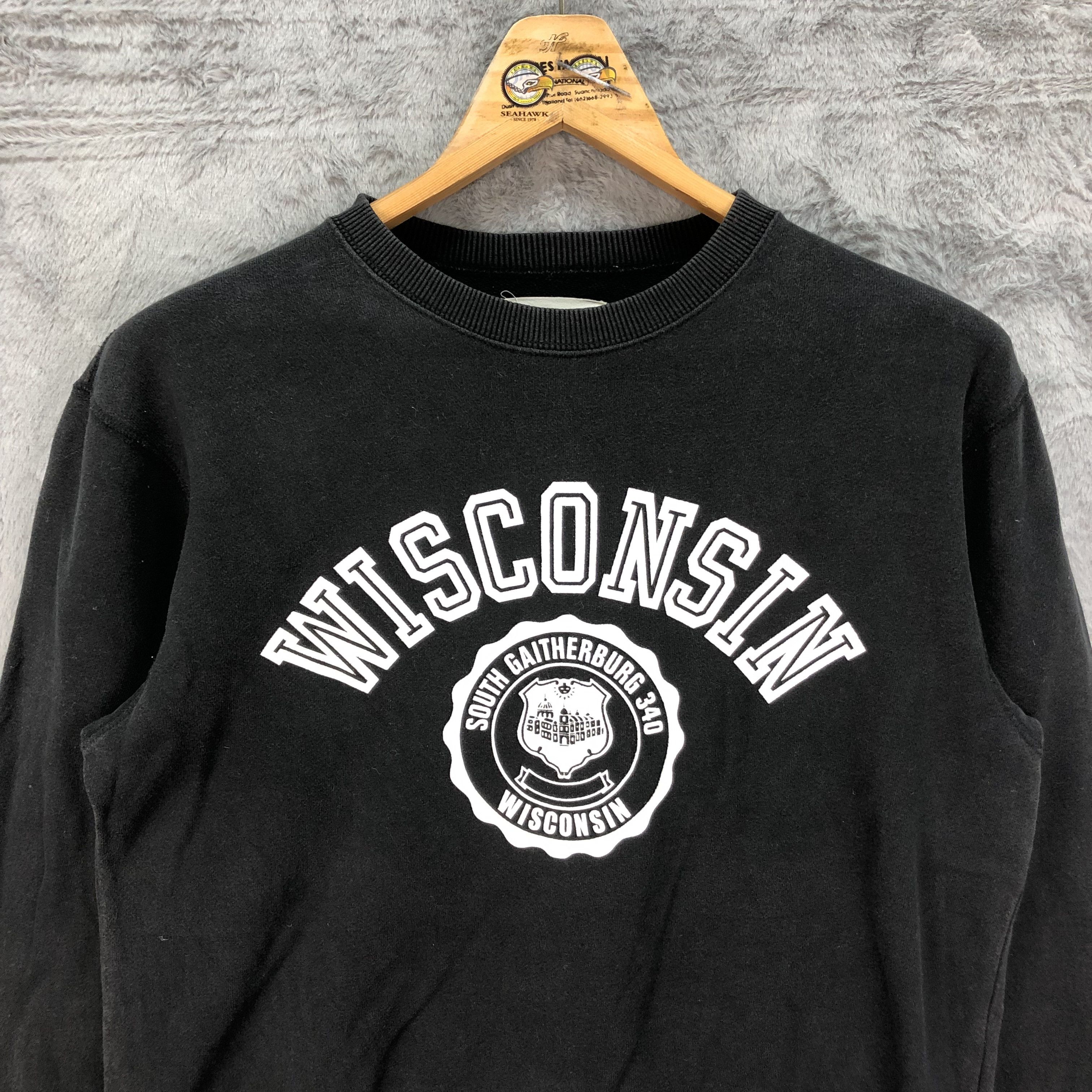 Champion Champion WISCONSIN Black Sweatshirts #4602-160 Size M / US 6-8 / IT 42-44 - 2 Thumbnail