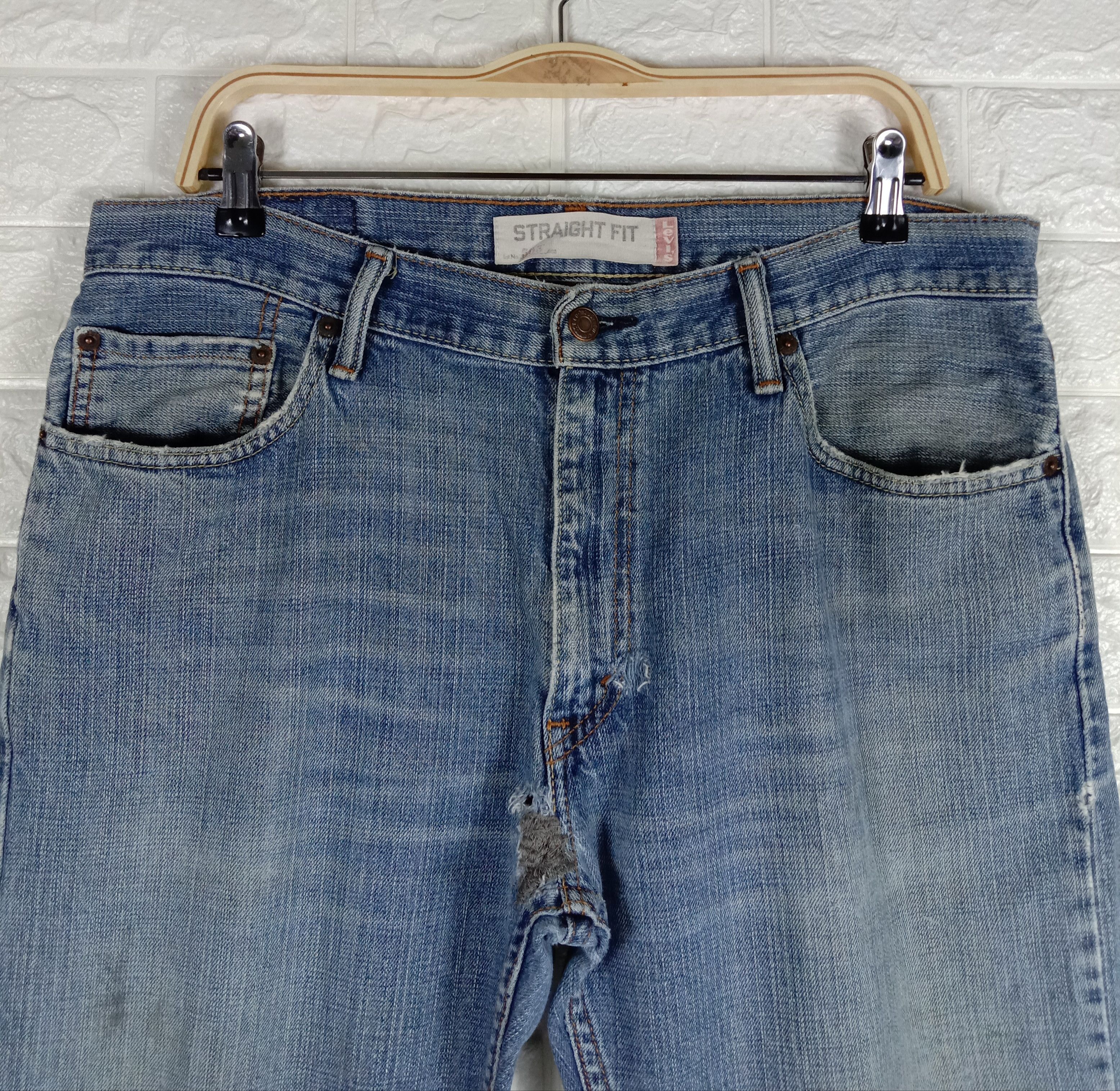 Levi's Vintage Levi's 505 Jeans Straight Fit Distressed Denim Size US 34 / EU 50 - 2 Thumbnail