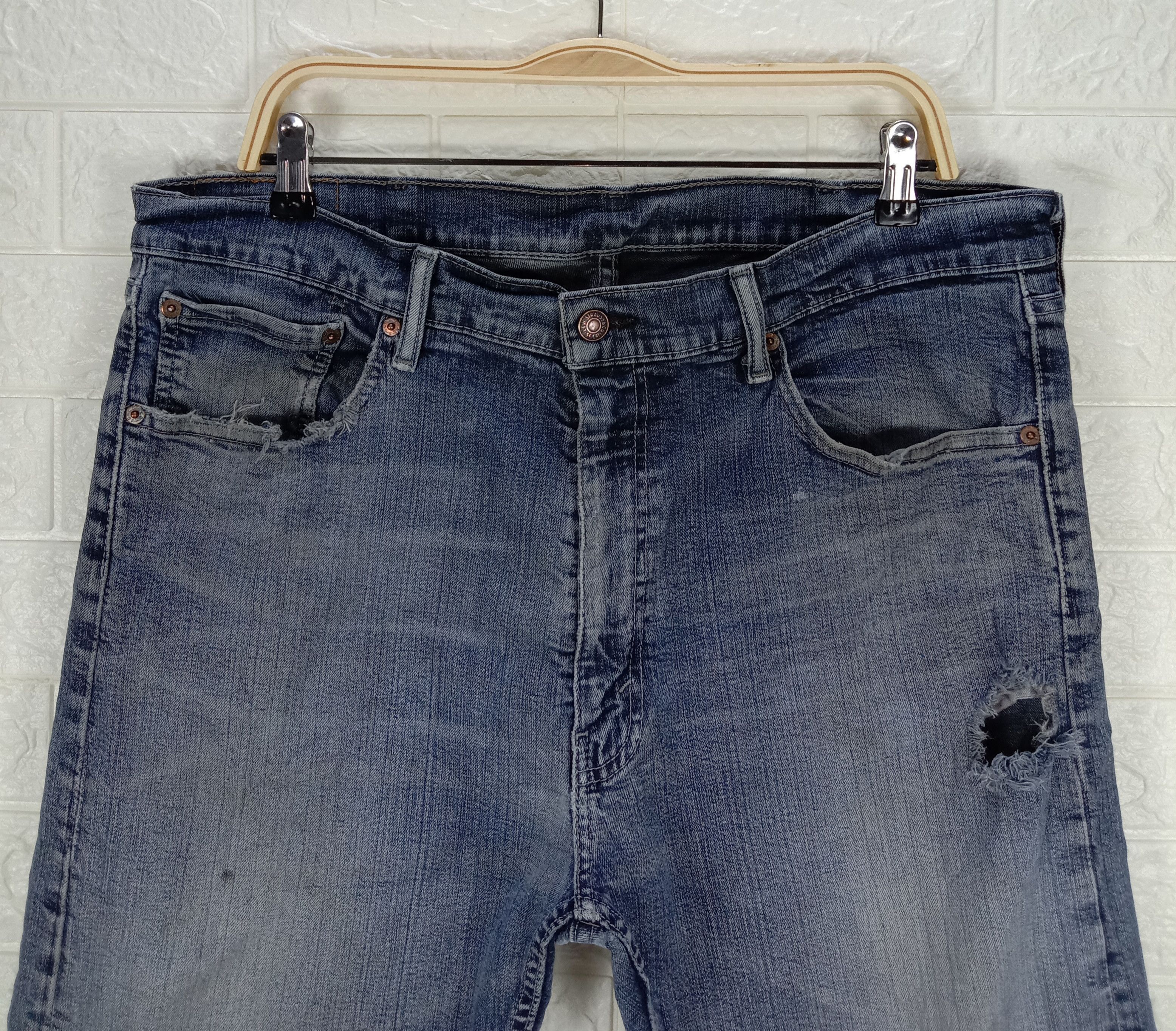 Levi's Vintage Levi's 505 Jeans Earth Tone Distressed Denim Size US 38 / EU 54 - 2 Thumbnail