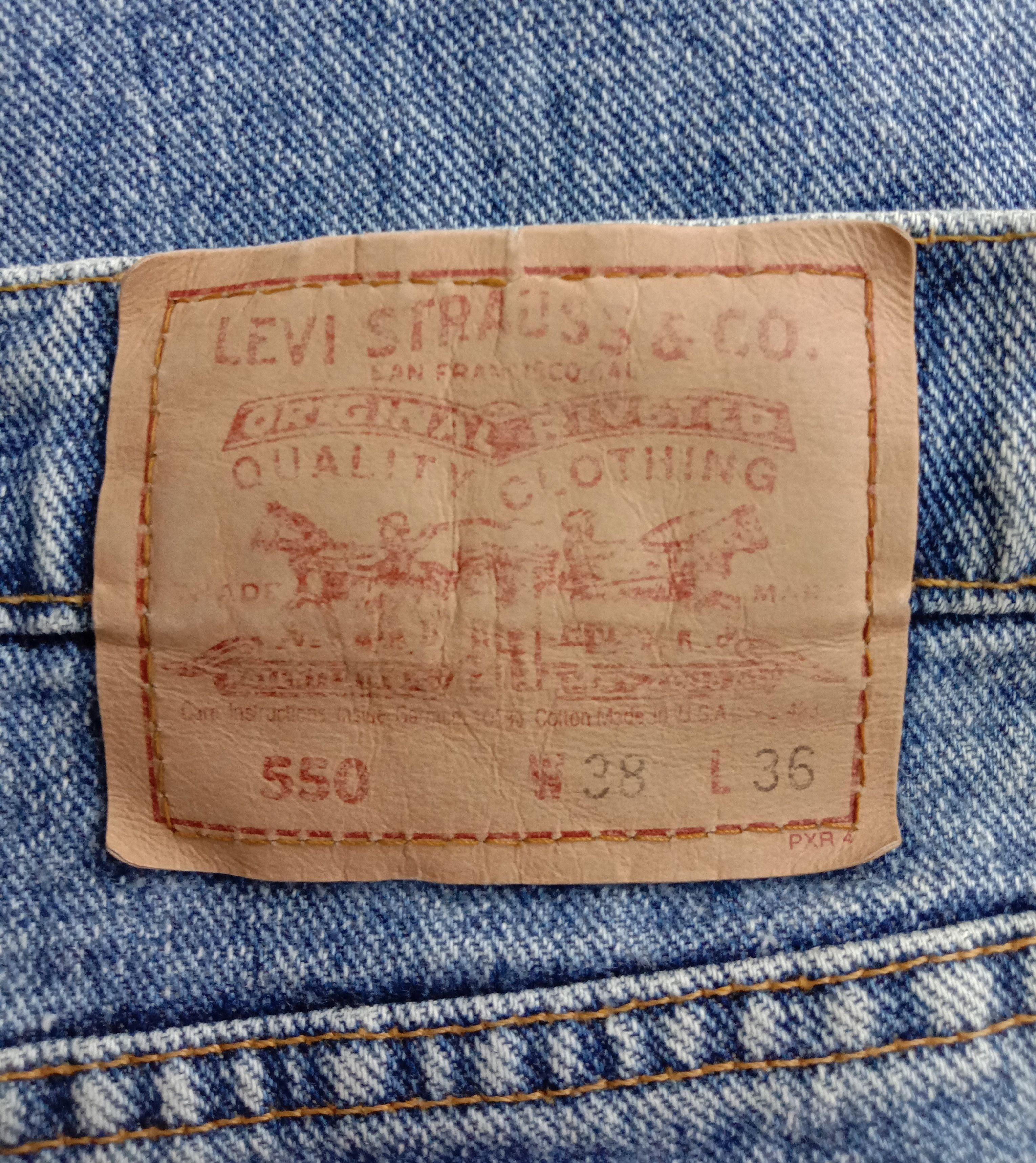 Levi's Vintage 90s Levi’s 550 Jeans Blue Wash Denim Size US 36 / EU 52 - 16 Thumbnail
