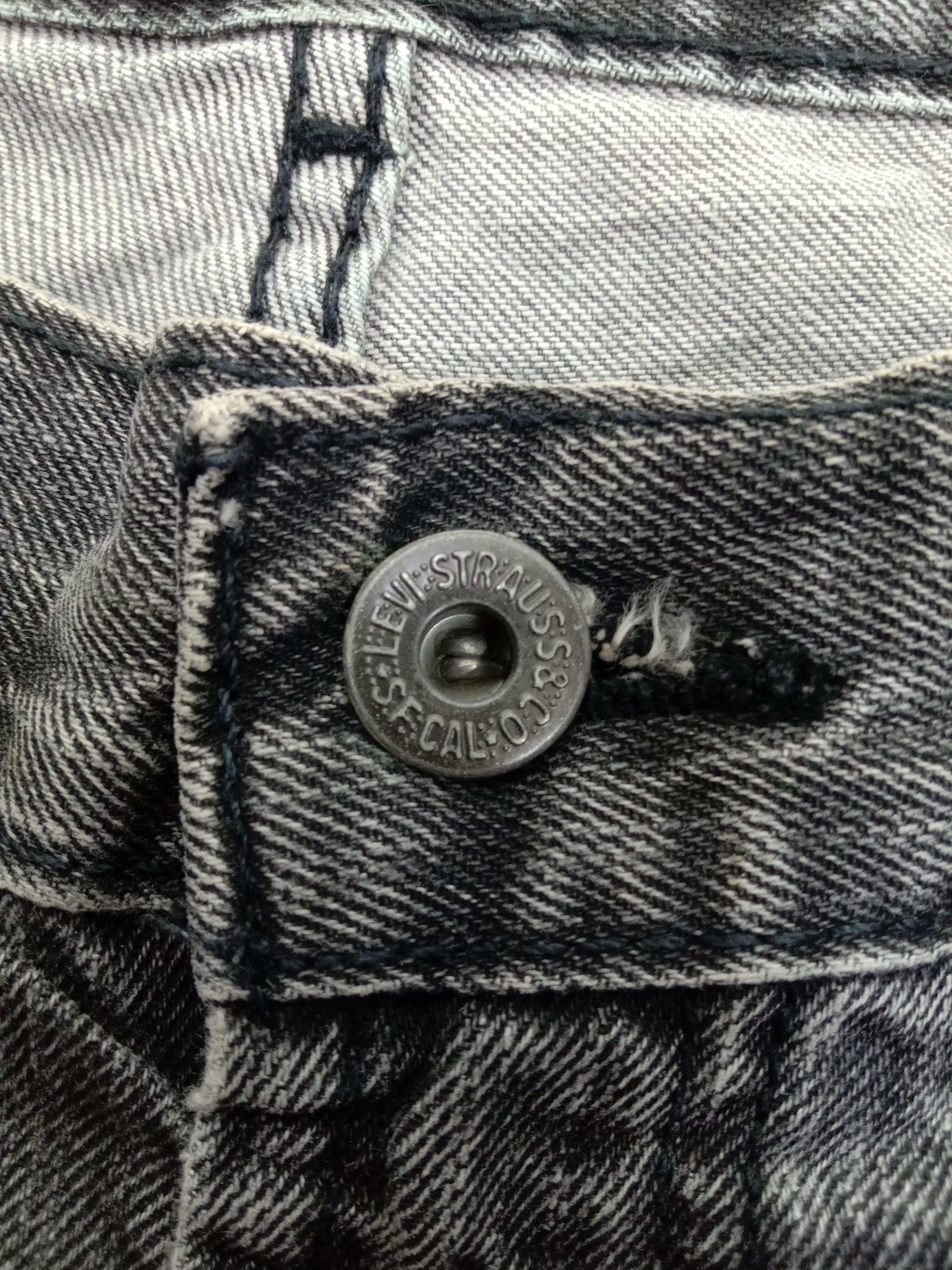 Levi's Vintage Levi's 513 Jeans Faded Black Slim Straight Denim Size 29" - 10 Thumbnail