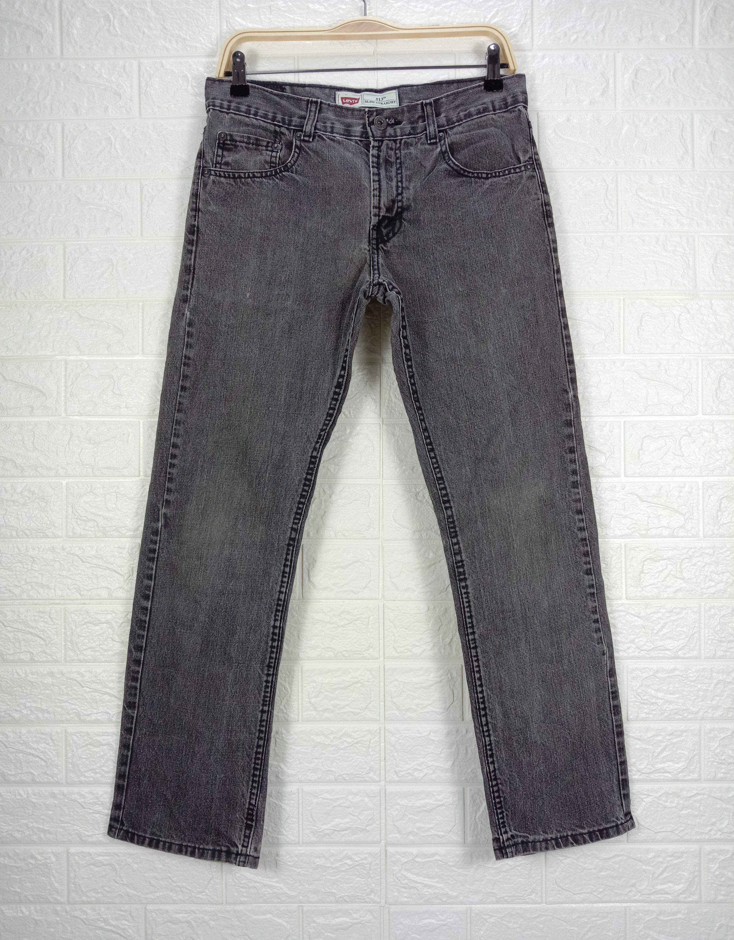 Levi's Vintage Levi's 513 Jeans Faded Black Slim Straight Denim Size 29" - 1 Thumbnail