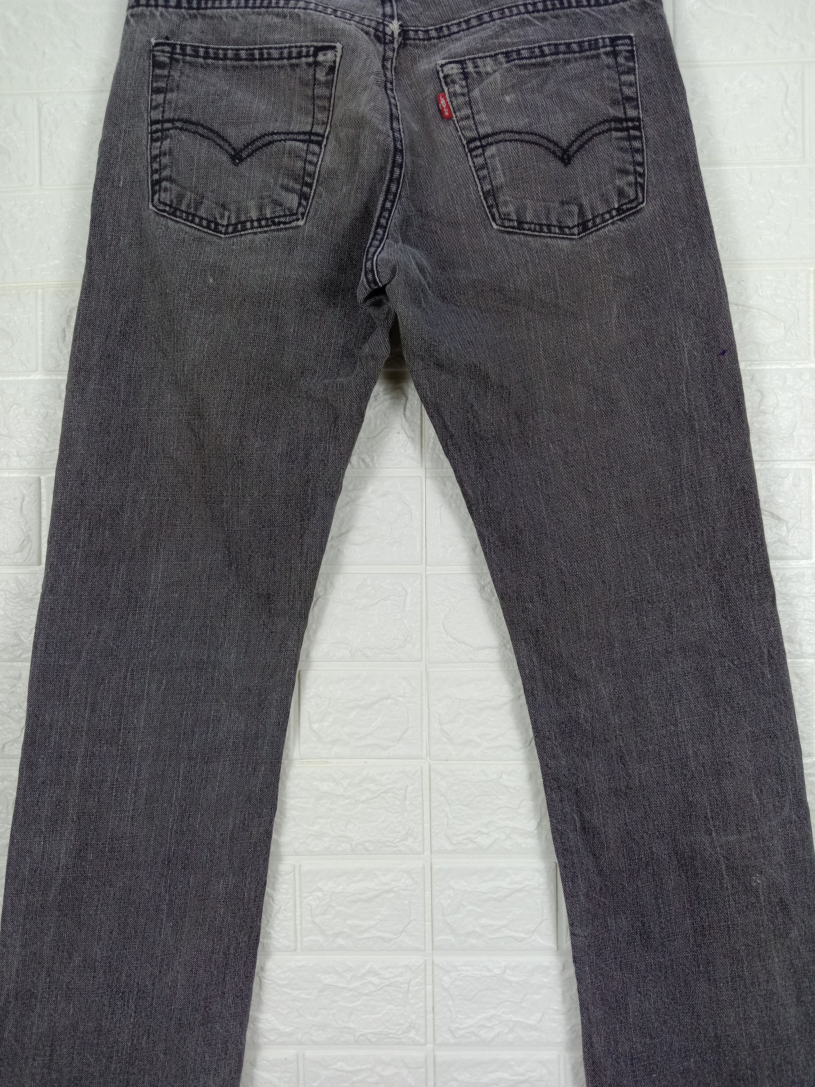Levi's Vintage Levi's 513 Jeans Faded Black Slim Straight Denim Size 29" - 7 Thumbnail