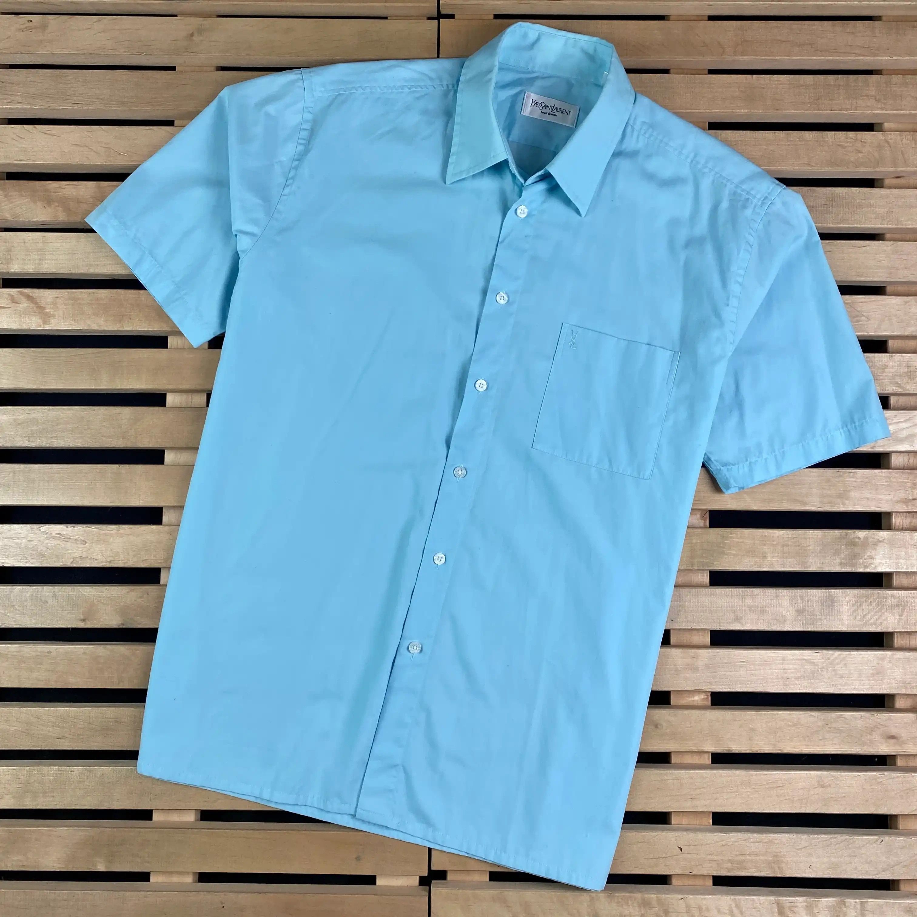 Vintage × Yves Saint Laurent Mens Shirt Long Sleeve Yves Saint Laurent Vintage Size L Size US L / EU 52-54 / 3 - 1 Thumbnail