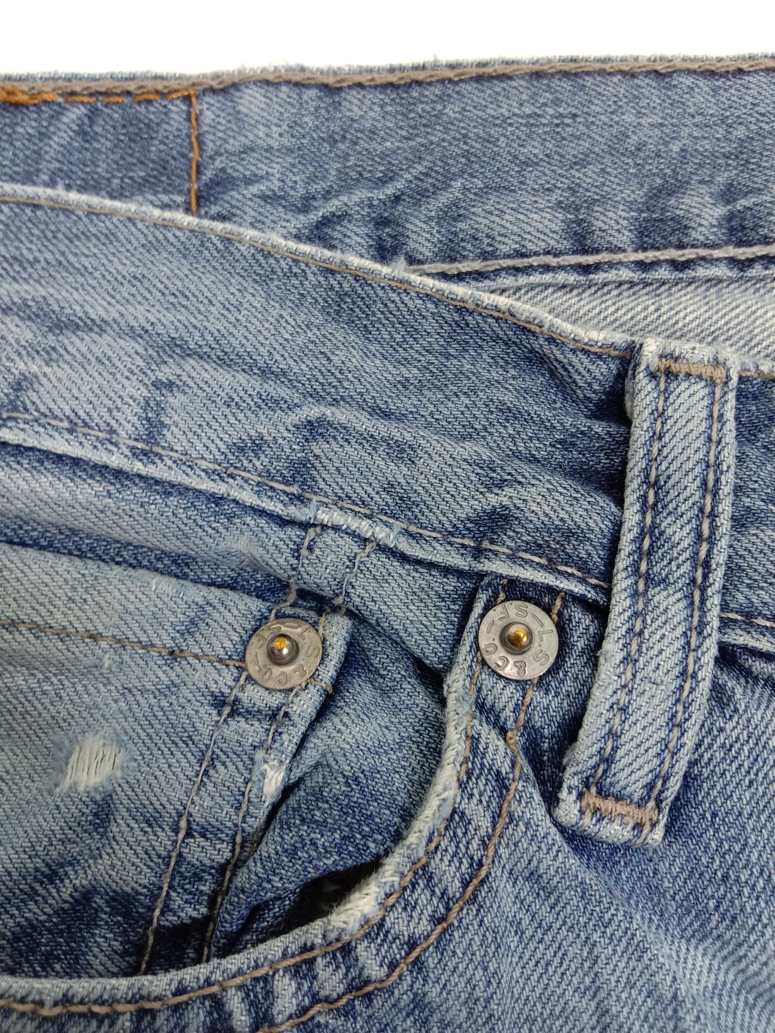 Levi's Vintage Levi's 514 Jeans Light Wash Distressed Denim Size US 34 / EU 50 - 13 Thumbnail