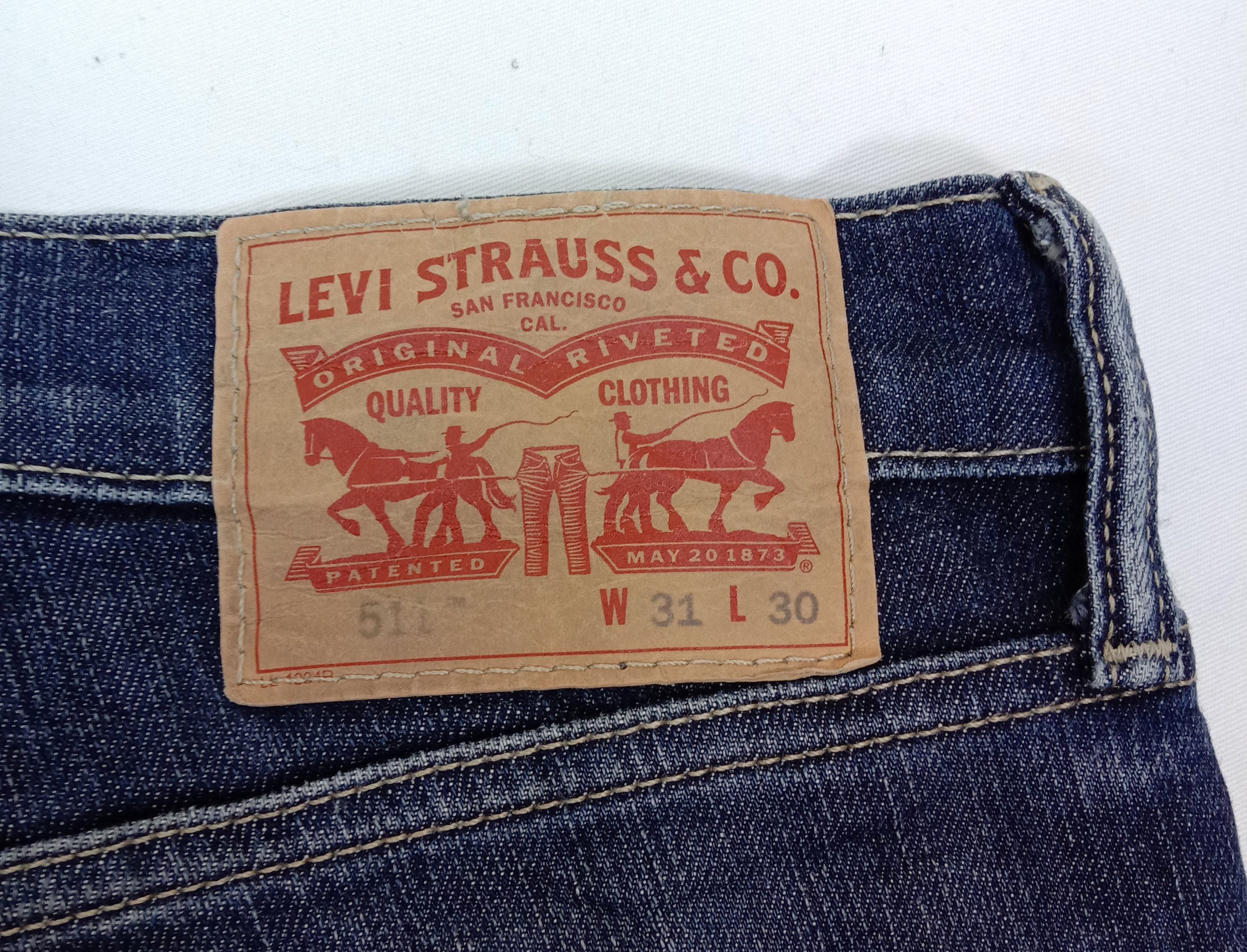 Levi's Vintage Levi's 511 Skinny Jeans Earth Tone Distressed Denim Size US 31 - 16 Thumbnail