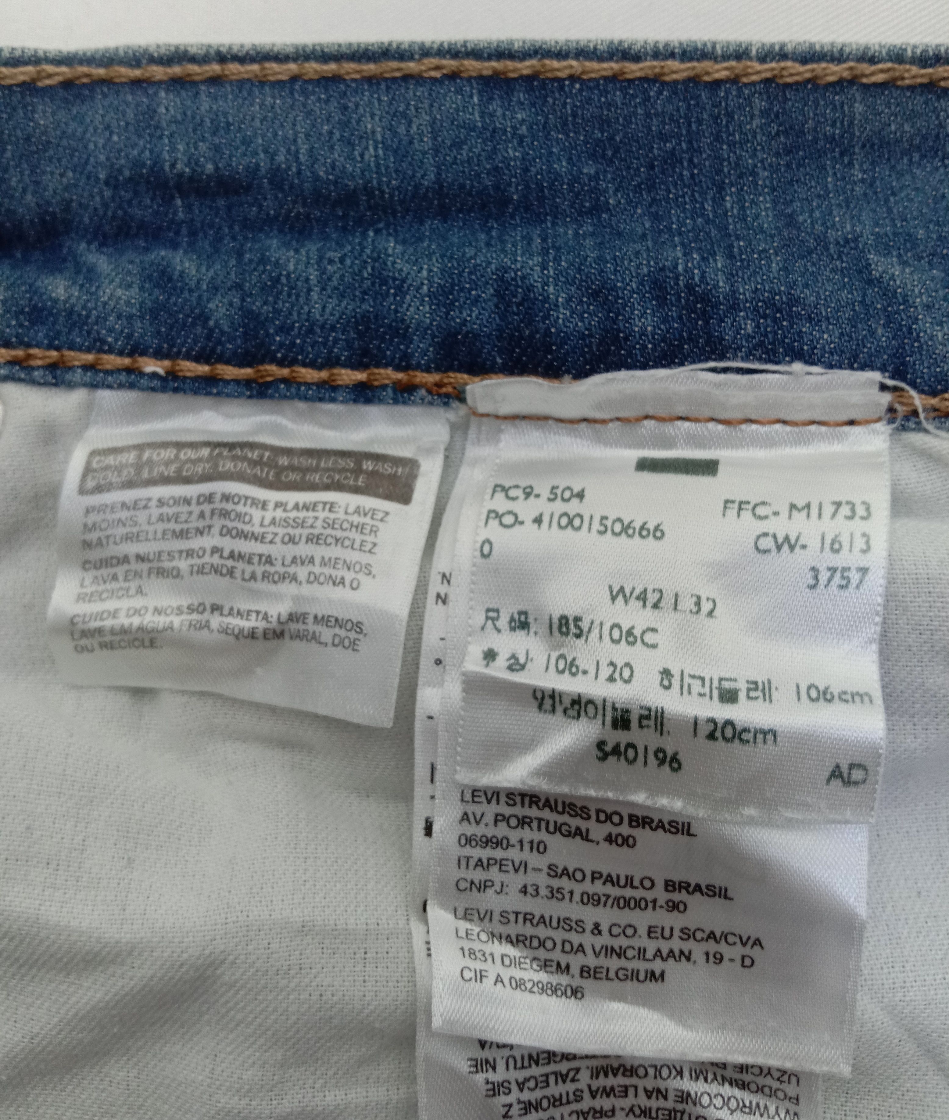 Levi's Vintage Levi's 504 Bleach Jeans Size US 42 / EU 58 - 12 Thumbnail