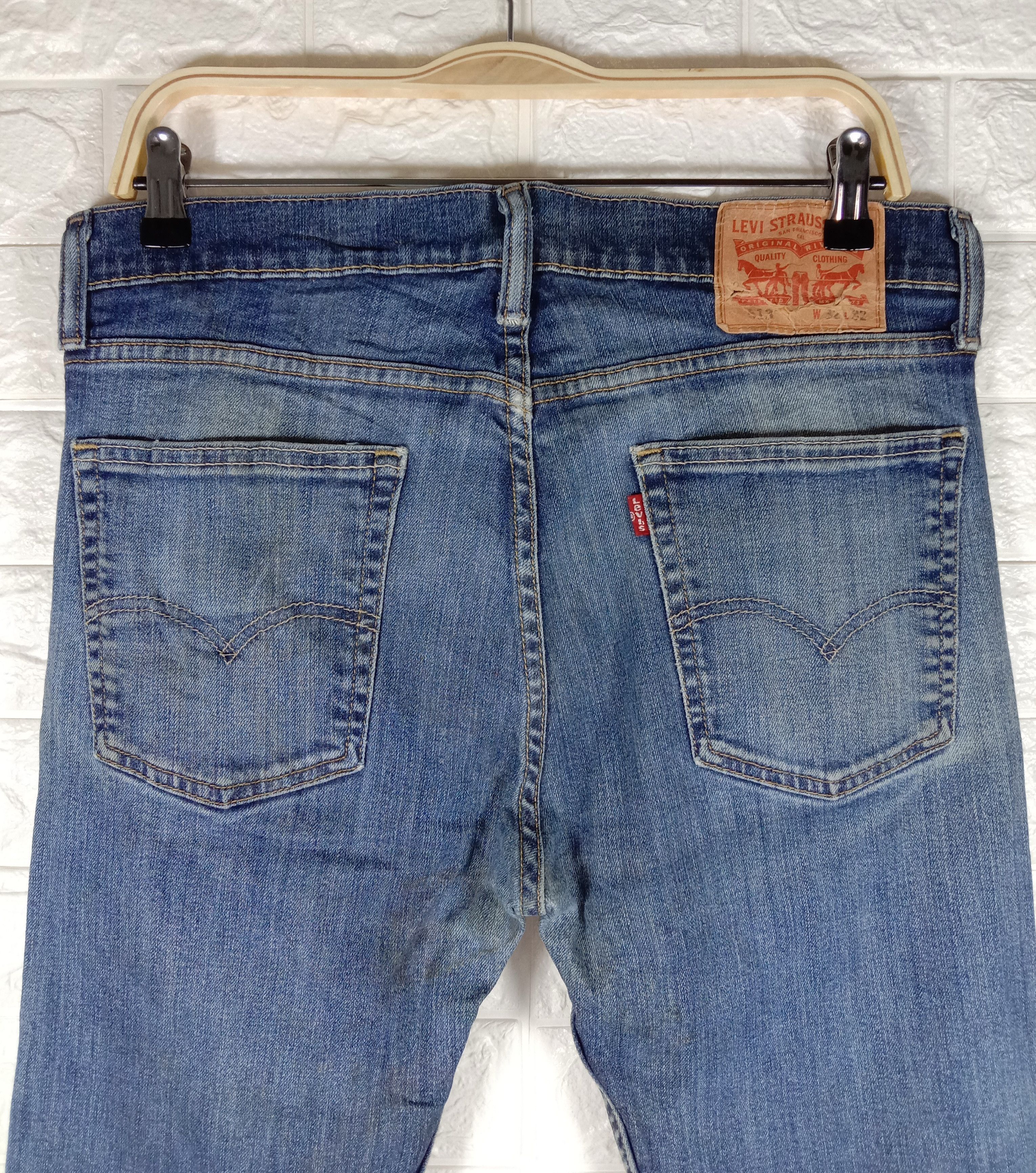 Levi's Vintage Levi’s 513 Jeans Blue Wash Distressed Denim Size US 32 / EU 48 - 6 Thumbnail