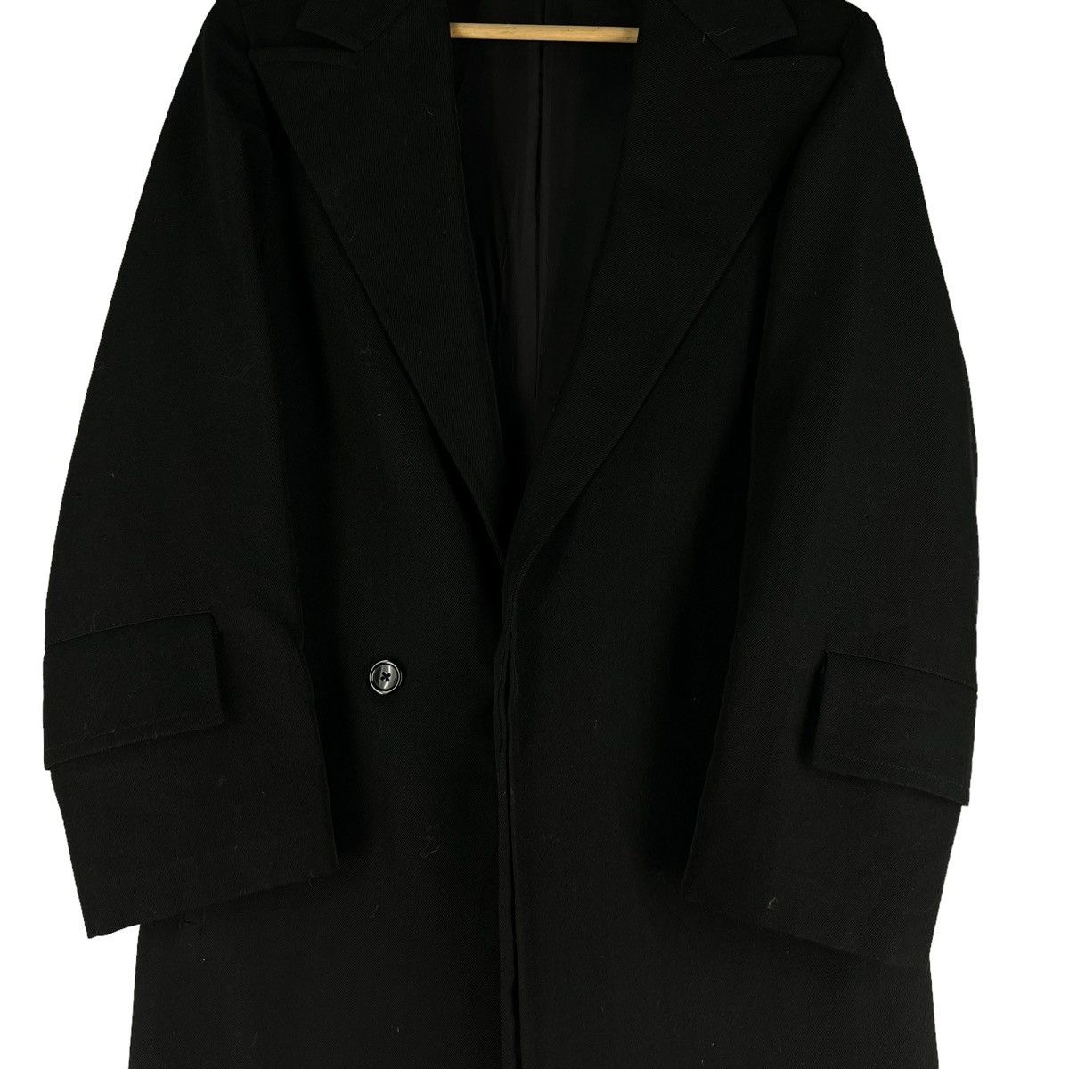 Yohji Yamamoto 🔥RUNWAY WOOL LONG JACKET DOUBLE BREAST Y’S YOHJI YAMAMOTO Size US M / EU 48-50 / 2 - 6 Thumbnail