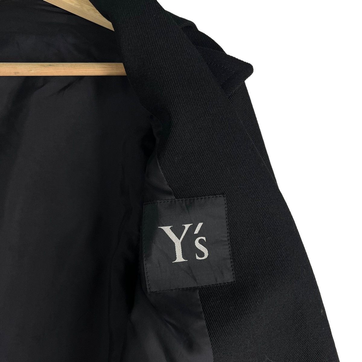 Yohji Yamamoto 🔥RUNWAY WOOL LONG JACKET DOUBLE BREAST Y’S YOHJI YAMAMOTO Size US M / EU 48-50 / 2 - 11 Thumbnail