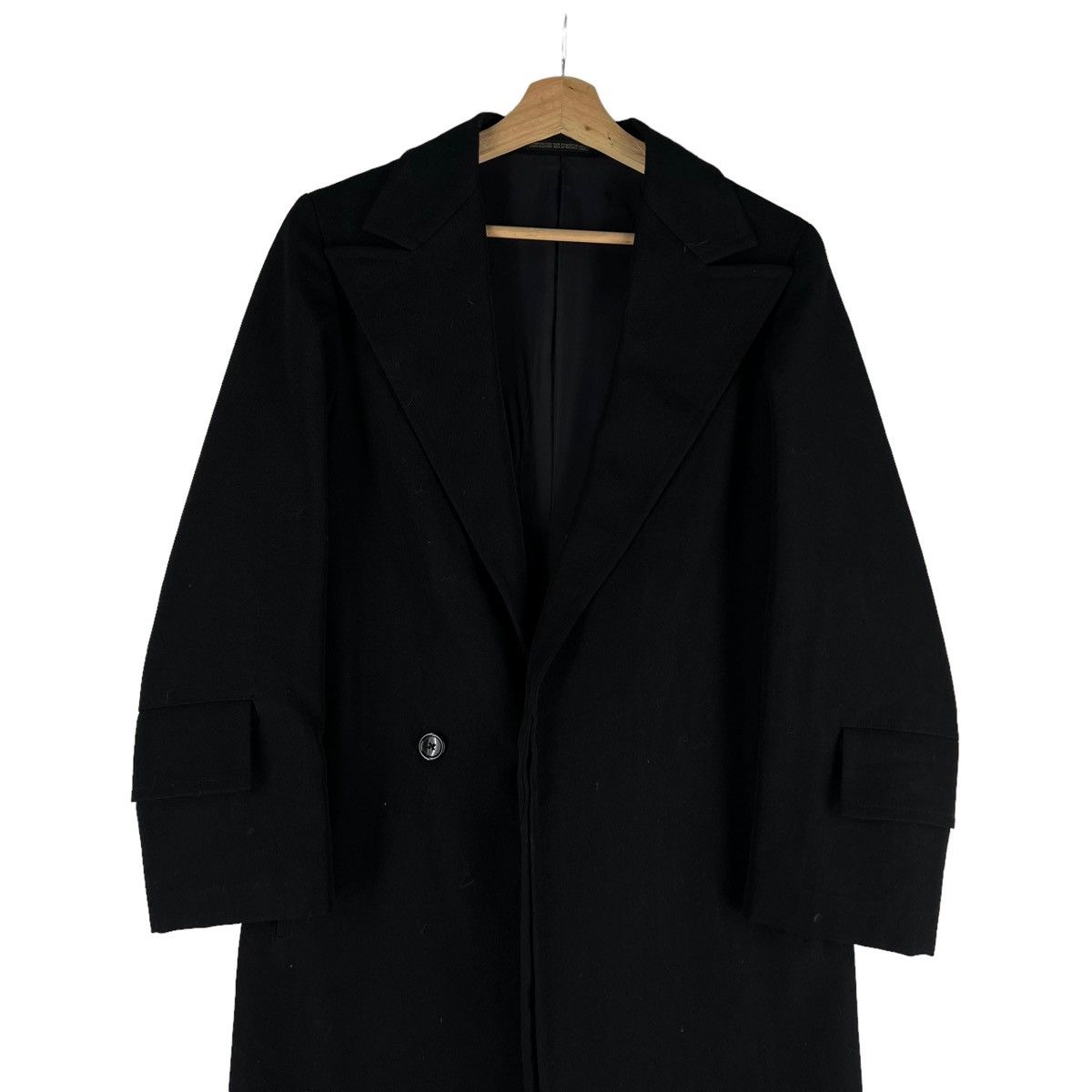 Yohji Yamamoto 🔥RUNWAY WOOL LONG JACKET DOUBLE BREAST Y’S YOHJI YAMAMOTO Size US M / EU 48-50 / 2 - 2 Thumbnail