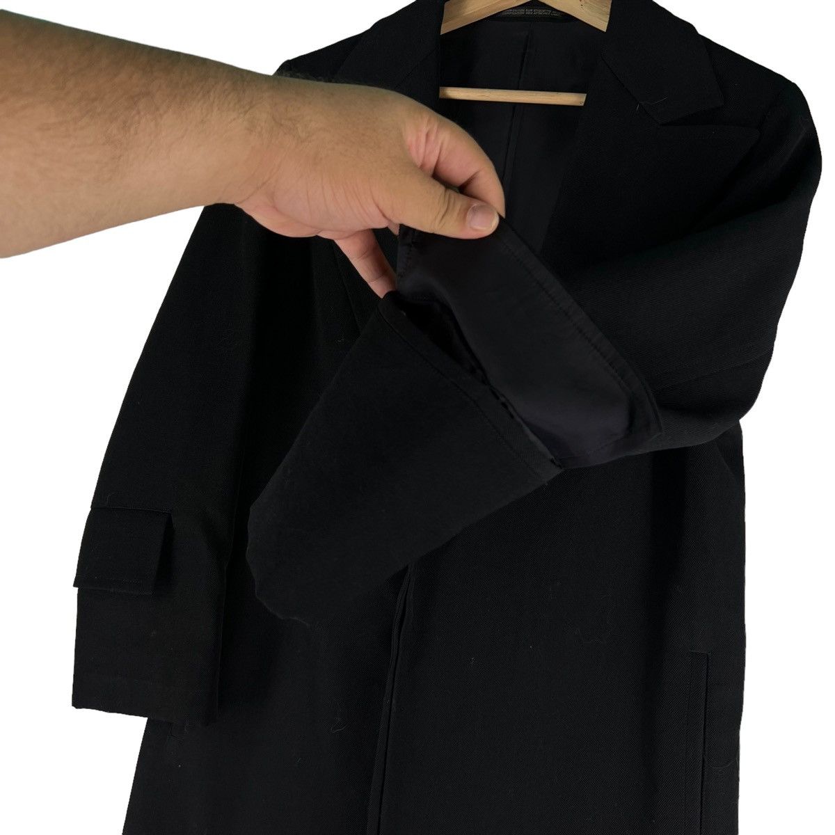 Yohji Yamamoto 🔥RUNWAY WOOL LONG JACKET DOUBLE BREAST Y’S YOHJI YAMAMOTO Size US M / EU 48-50 / 2 - 5 Thumbnail