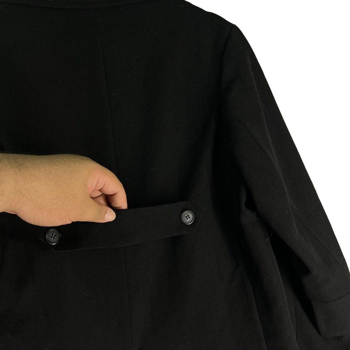 Yohji Yamamoto 🔥RUNWAY WOOL LONG JACKET DOUBLE BREAST Y’S YOHJI YAMAMOTO Size US M / EU 48-50 / 2 - 13 Thumbnail