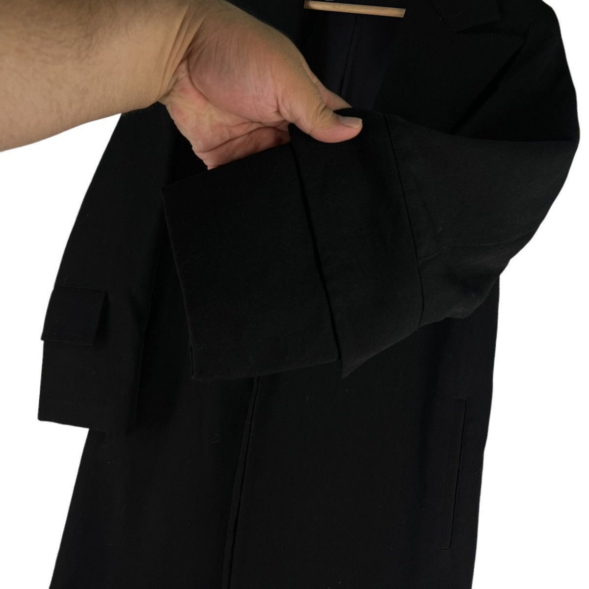 Yohji Yamamoto 🔥RUNWAY WOOL LONG JACKET DOUBLE BREAST Y’S YOHJI YAMAMOTO Size US M / EU 48-50 / 2 - 8 Thumbnail