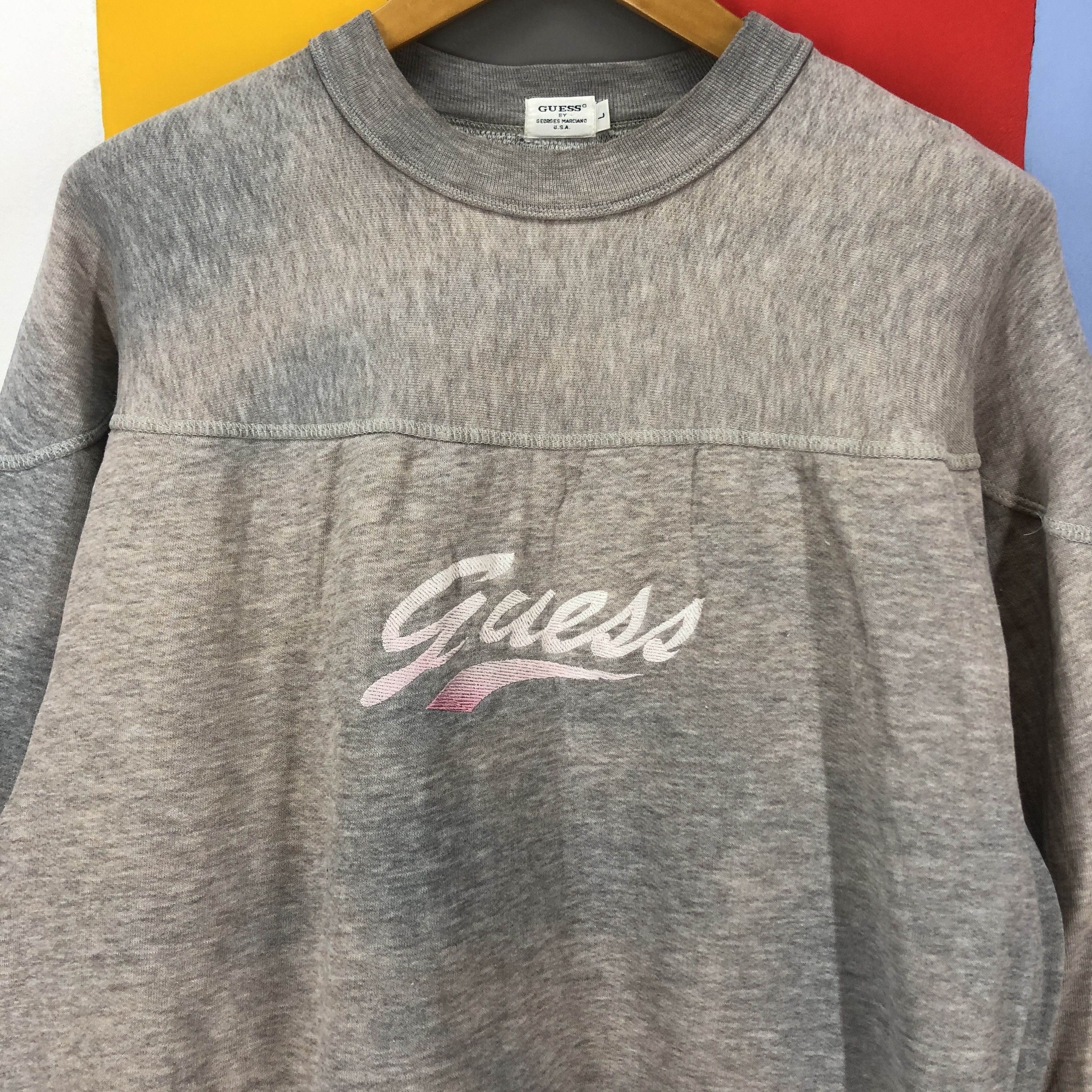 Georges Marciano 90s Vintage GUESS Crew Neck Sweatshirt #1008/AJ Size US L / EU 52-54 / 3 - 2 Thumbnail