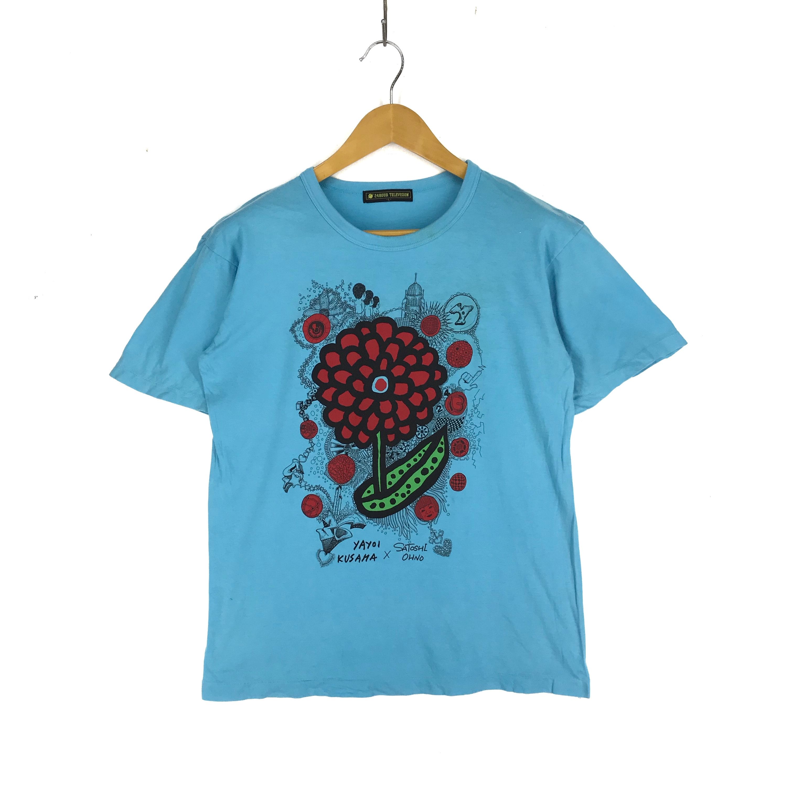 Yayoi Kusama 24 HOUR TELEVISION Crew Neck T Shirt #2351-81 Size US S / EU 44-46 / 1 - 1 Thumbnail