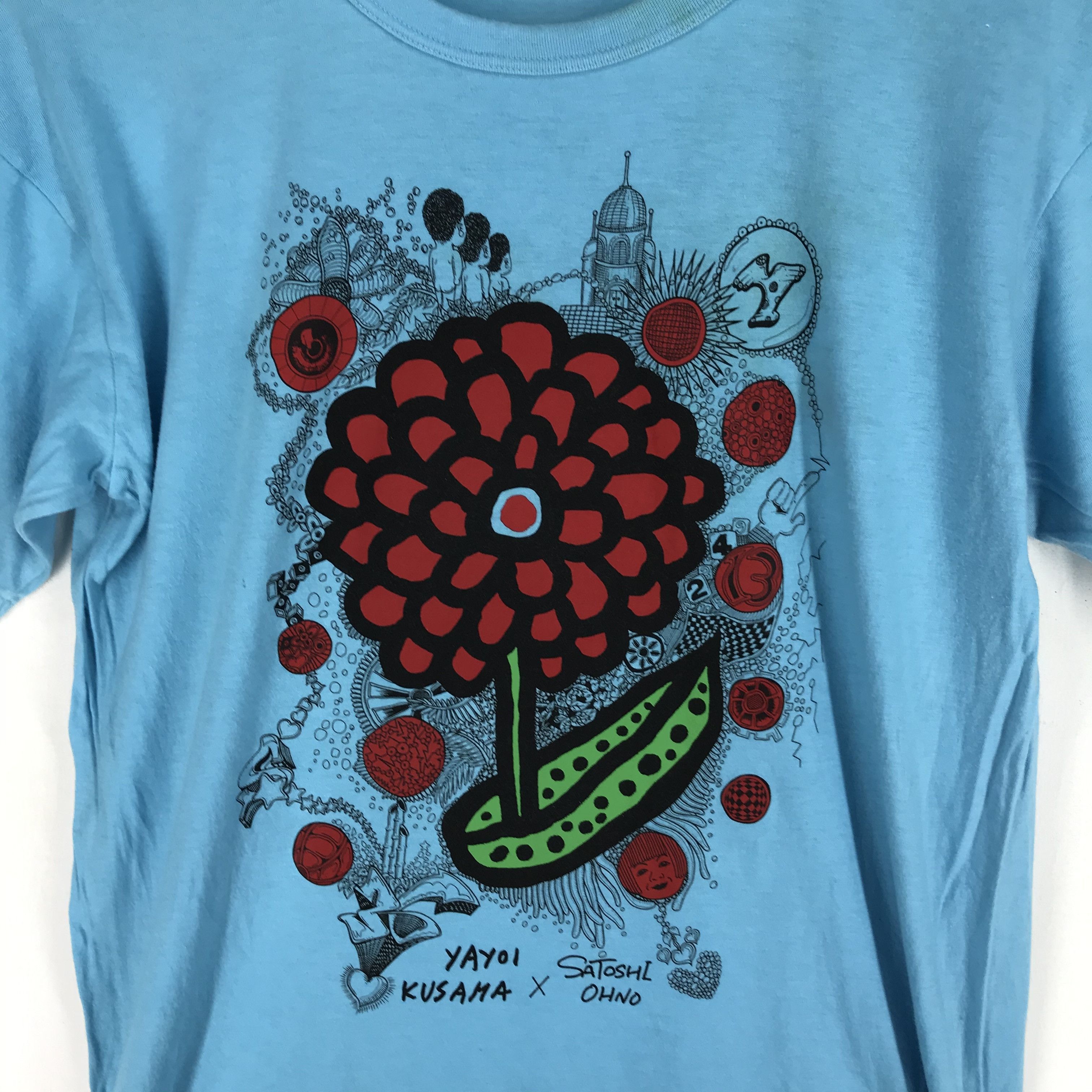 Yayoi Kusama 24 HOUR TELEVISION Crew Neck T Shirt #2351-81 Size US S / EU 44-46 / 1 - 3 Thumbnail