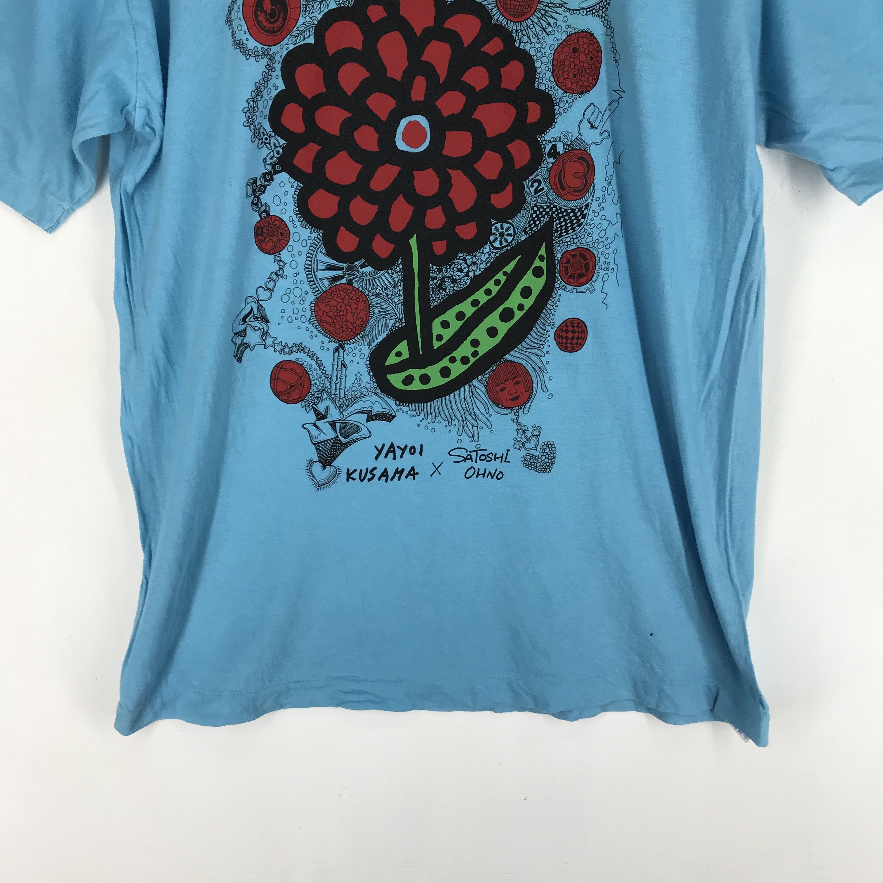Yayoi Kusama 24 HOUR TELEVISION Crew Neck T Shirt #2351-81 Size US S / EU 44-46 / 1 - 4 Thumbnail