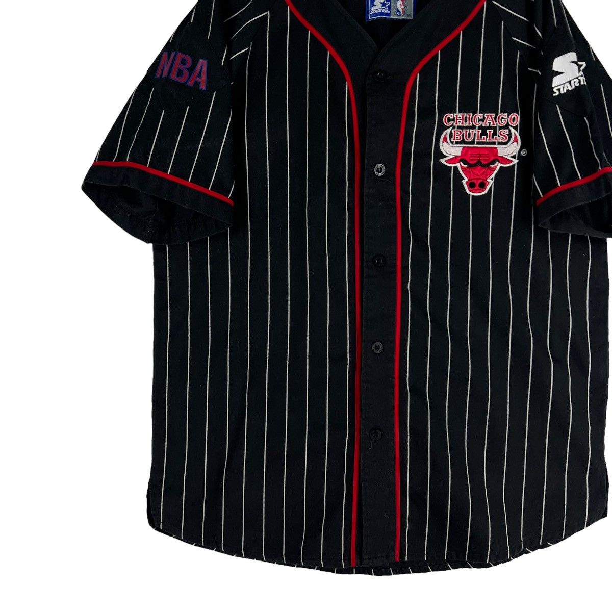 NBA VINTAGE CHICAGO BULLS STARTER BIG LOGO PINSTRIPED Size US L / EU 52-54 / 3 - 3 Thumbnail