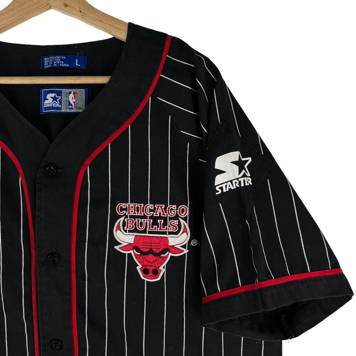 NBA VINTAGE CHICAGO BULLS STARTER BIG LOGO PINSTRIPED Size US L / EU 52-54 / 3 - 2 Thumbnail