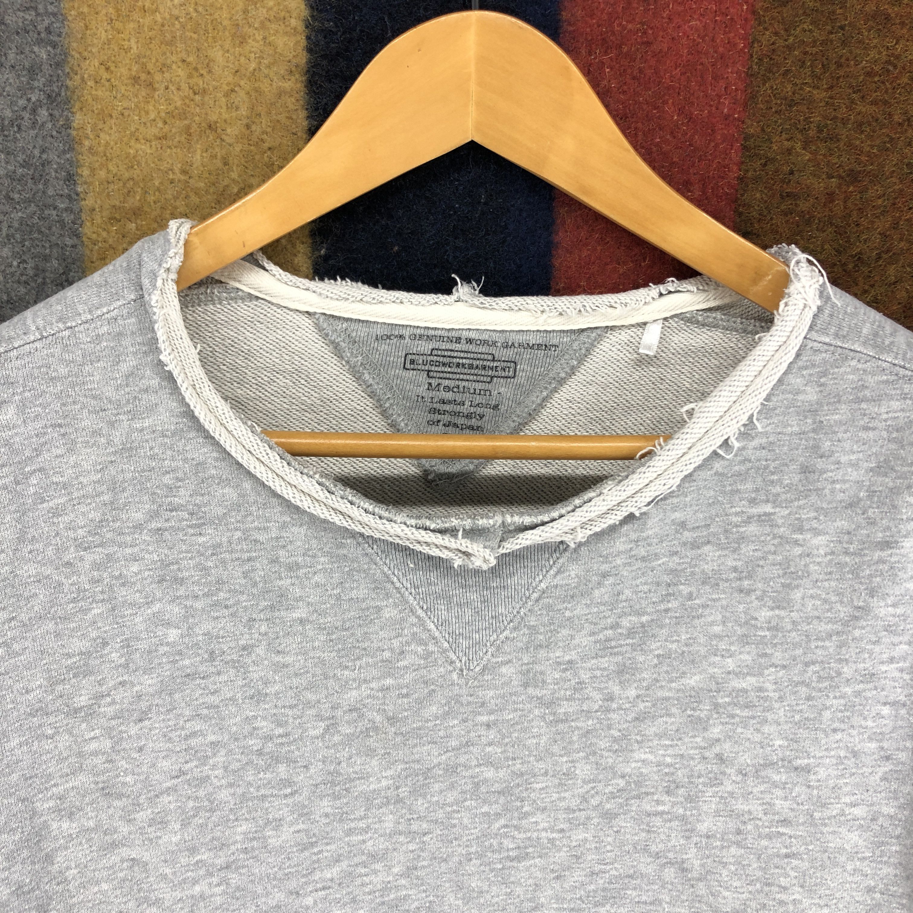 Japanese Brand BLUCO WORK GARMENT Distress Sweatshirt #0335/O Size US L / EU 52-54 / 3 - 2 Thumbnail
