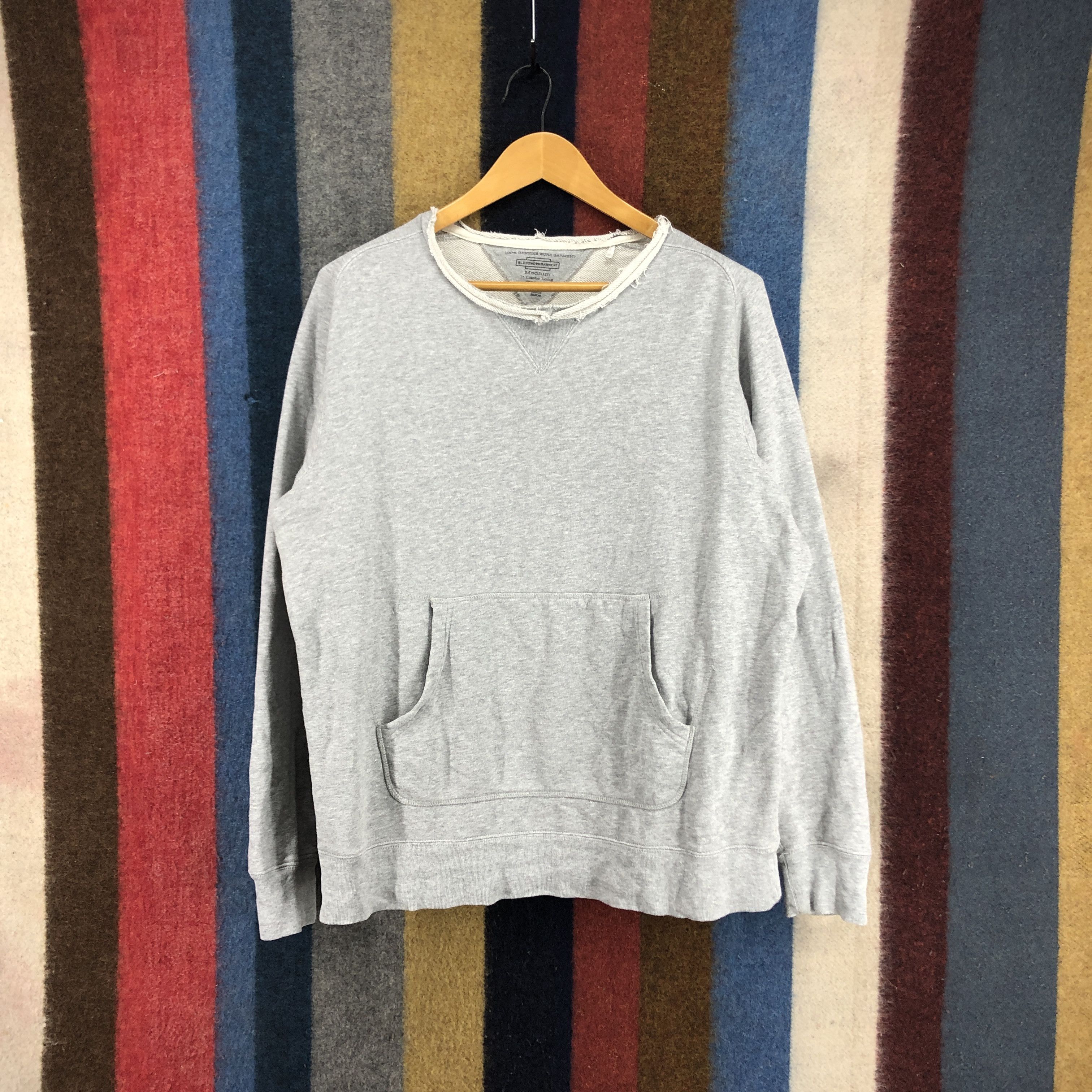Japanese Brand BLUCO WORK GARMENT Distress Sweatshirt #0335/O Size US L / EU 52-54 / 3 - 1 Thumbnail