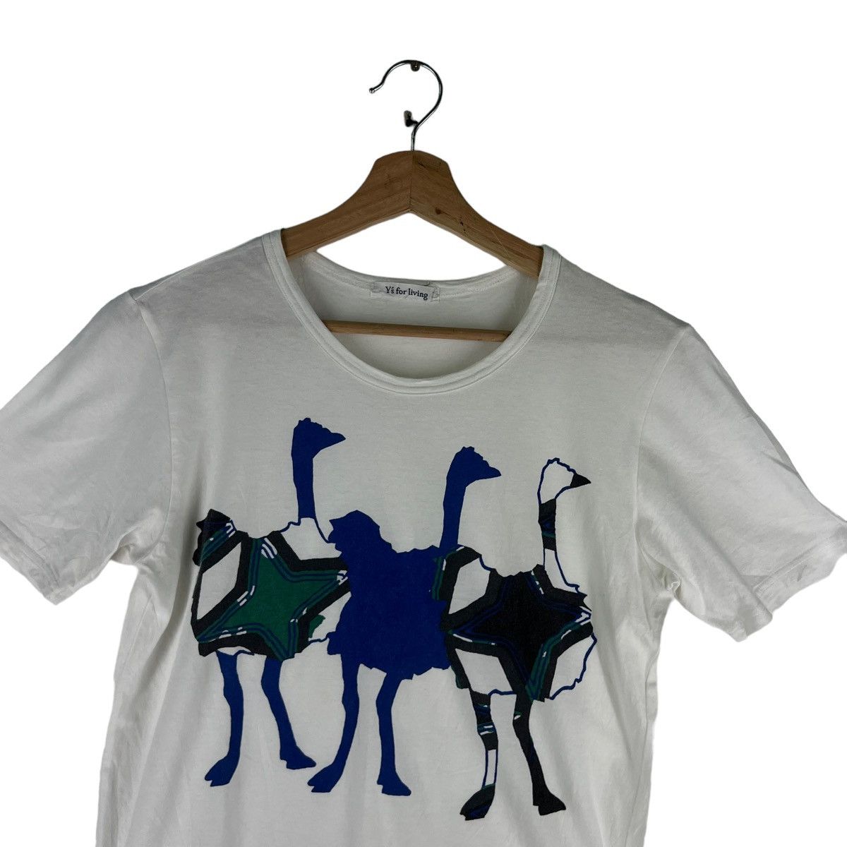 Yohji Yamamoto Y’S FOR LIVING YOHJI YAMAMOTO TEE BIG LOGO SWAN Size US M / EU 48-50 / 2 - 2 Thumbnail