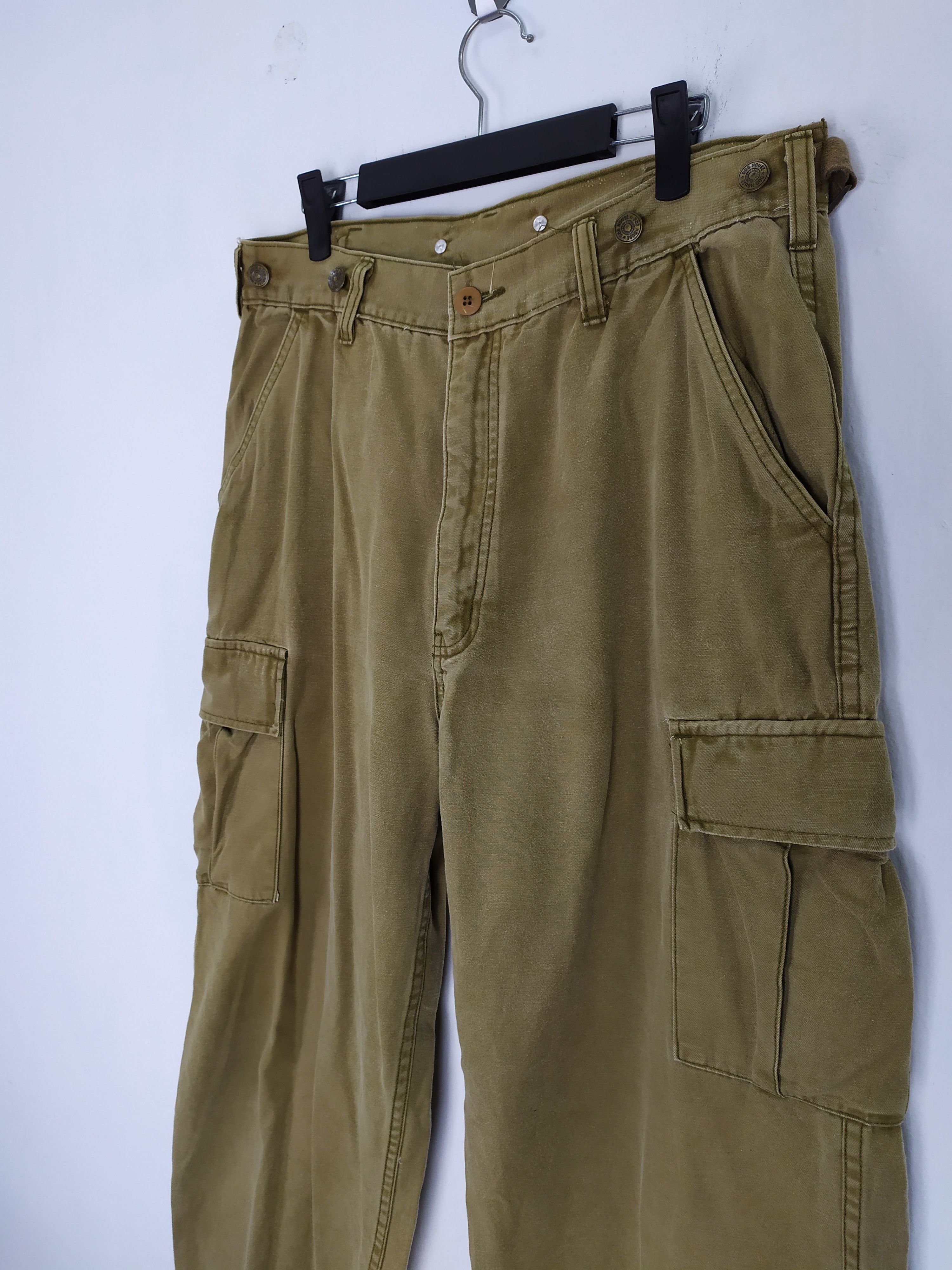 Japanese Brand VINTAGE DOG HOUSE FADED BAGGY CARGO PANTS Size US 32 / EU 48 - 6 Thumbnail