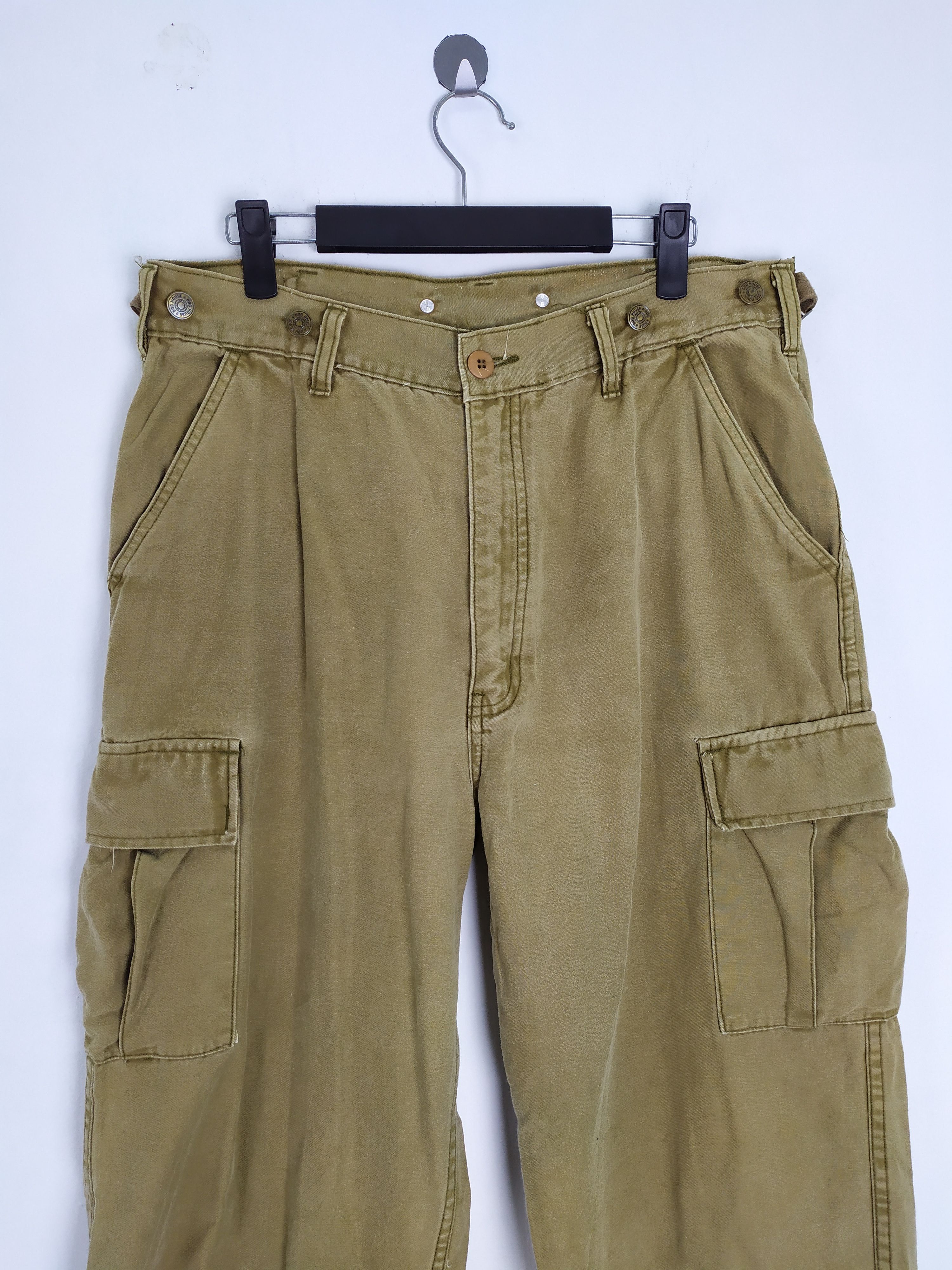 Japanese Brand VINTAGE DOG HOUSE FADED BAGGY CARGO PANTS Size US 32 / EU 48 - 3 Thumbnail